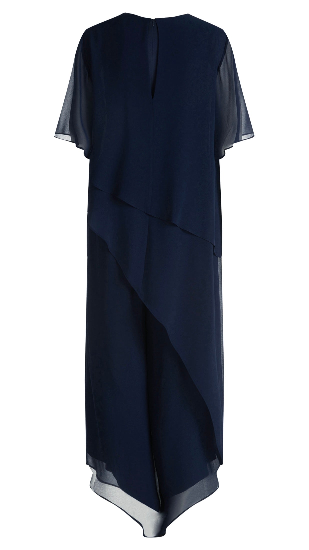 COMBINAISON DE CEREMONIE EN VOILE MANCHES COURTES MARINE POUR FEMME VERAMONT 4065/4000