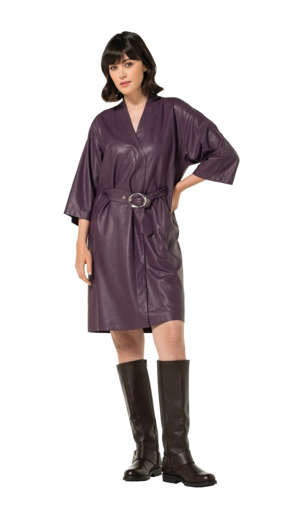 ROBE EN FAUX CUIR PRUNE CAROLINE BISS 4104