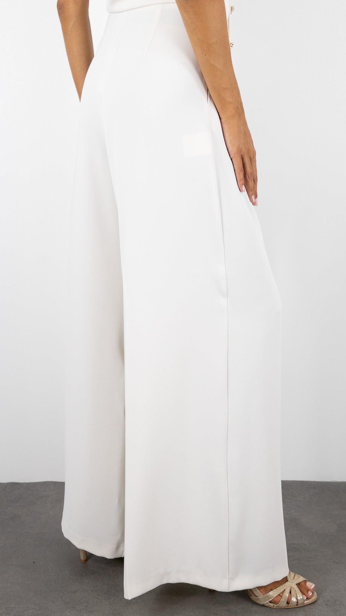 PANTALON LARGE COUPE PONT FEMME ECRU CAROLINE BISS 4573