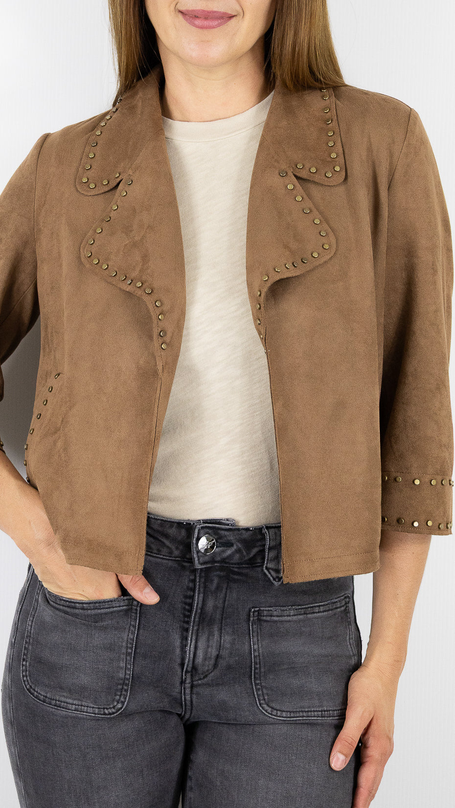 PERFECTO EN SUEDINE CLOUTE CAMEL  BETTY BARCLAY 4612/1673