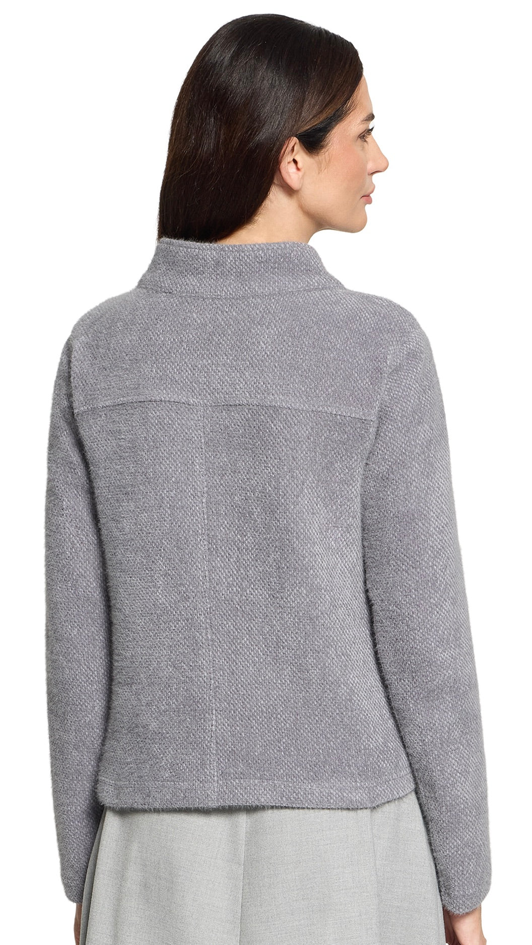 VESTE COURTE MAILLE FEMME BETTY BARCLAY 4634/1653#COLOR_9021/GRIS