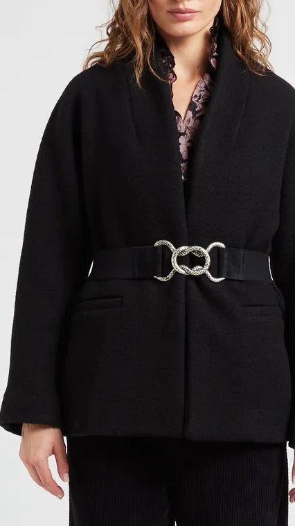 MANTEAU AMPLE BASH CAROLE NOIR