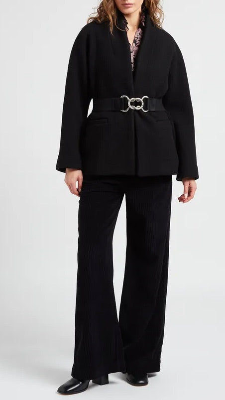 MANTEAU AMPLE BASH CAROLE NOIR