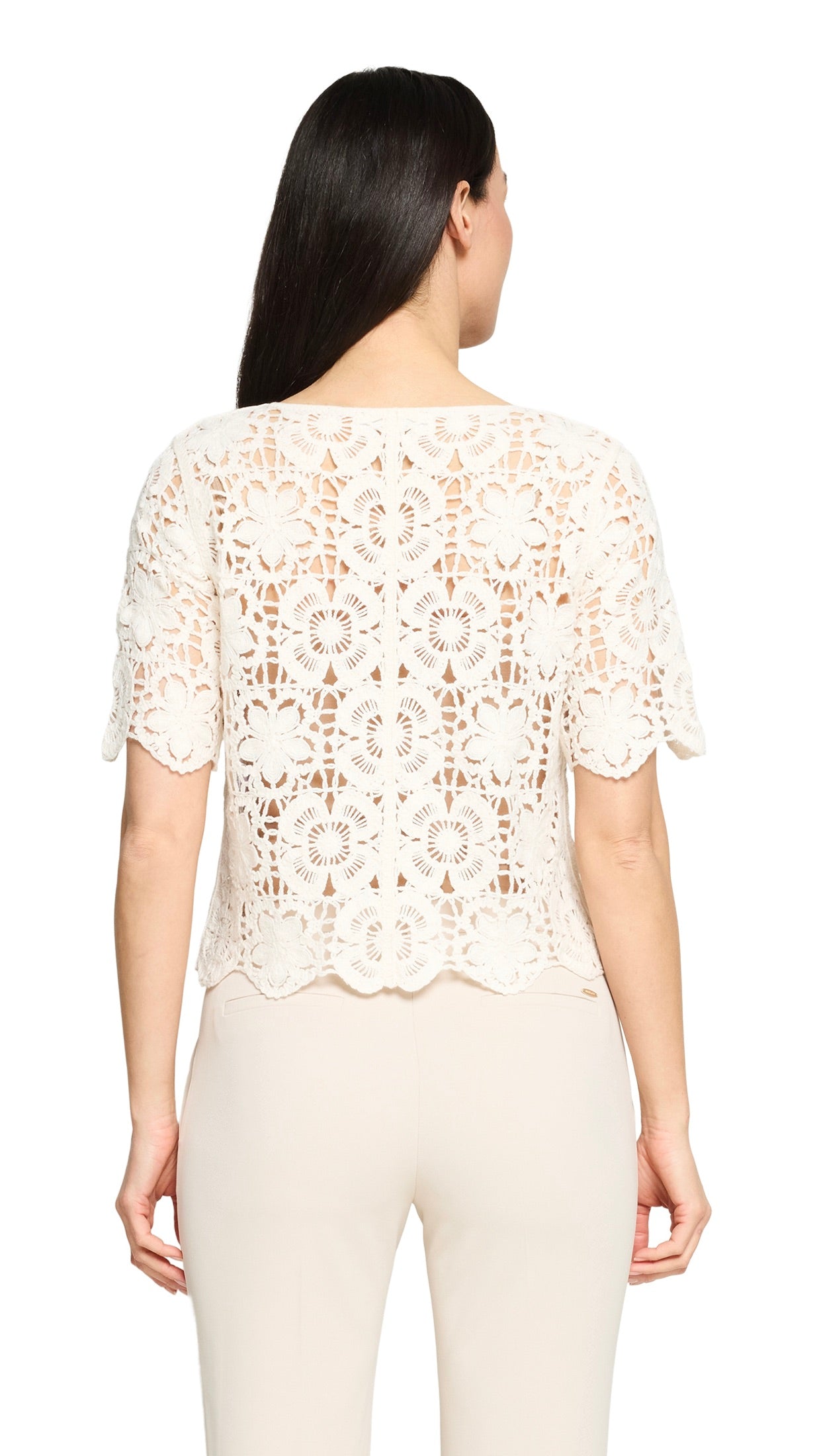 TEE-SHIRT EN DENTELLE ECRU BETTY AND CO 5013/3432