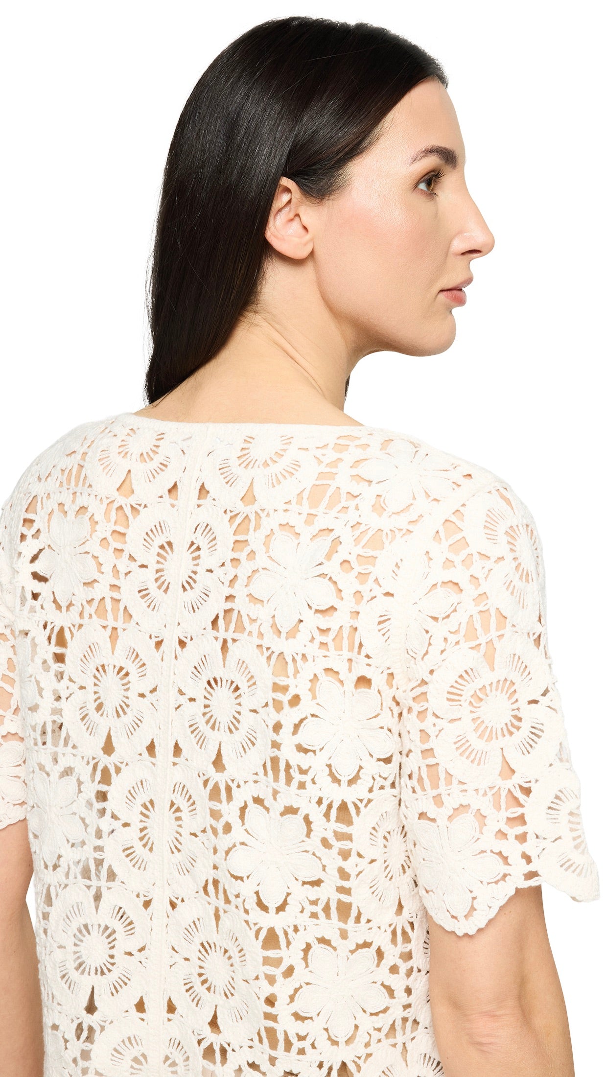 TEE-SHIRT EN DENTELLE ECRU BETTY AND CO 5013/3432