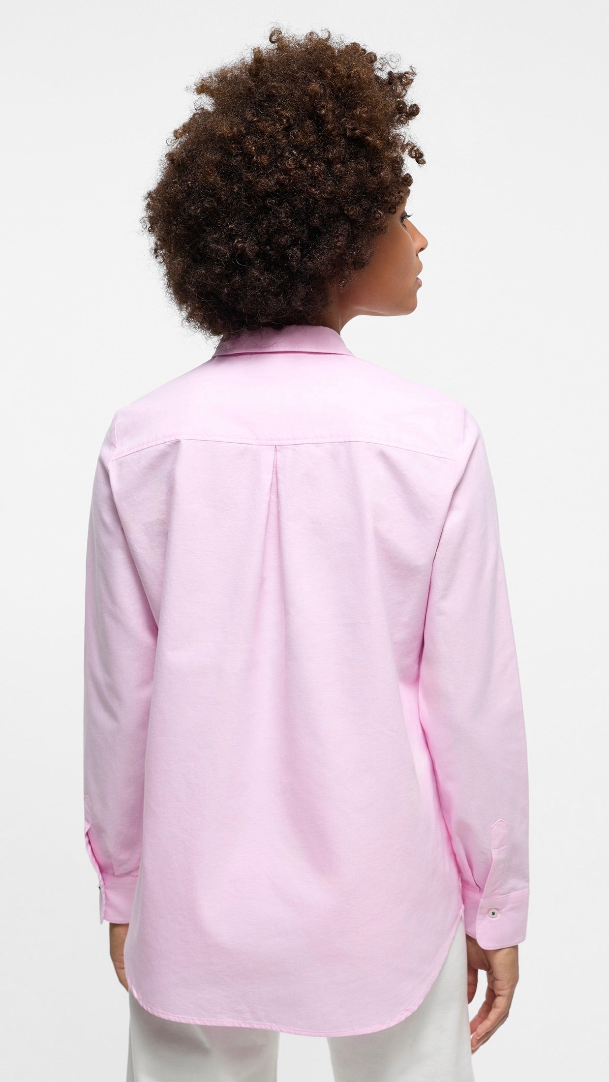 CHEMISIER ROSE POUR FEMME EN TISSU ETERNA 5124 D935