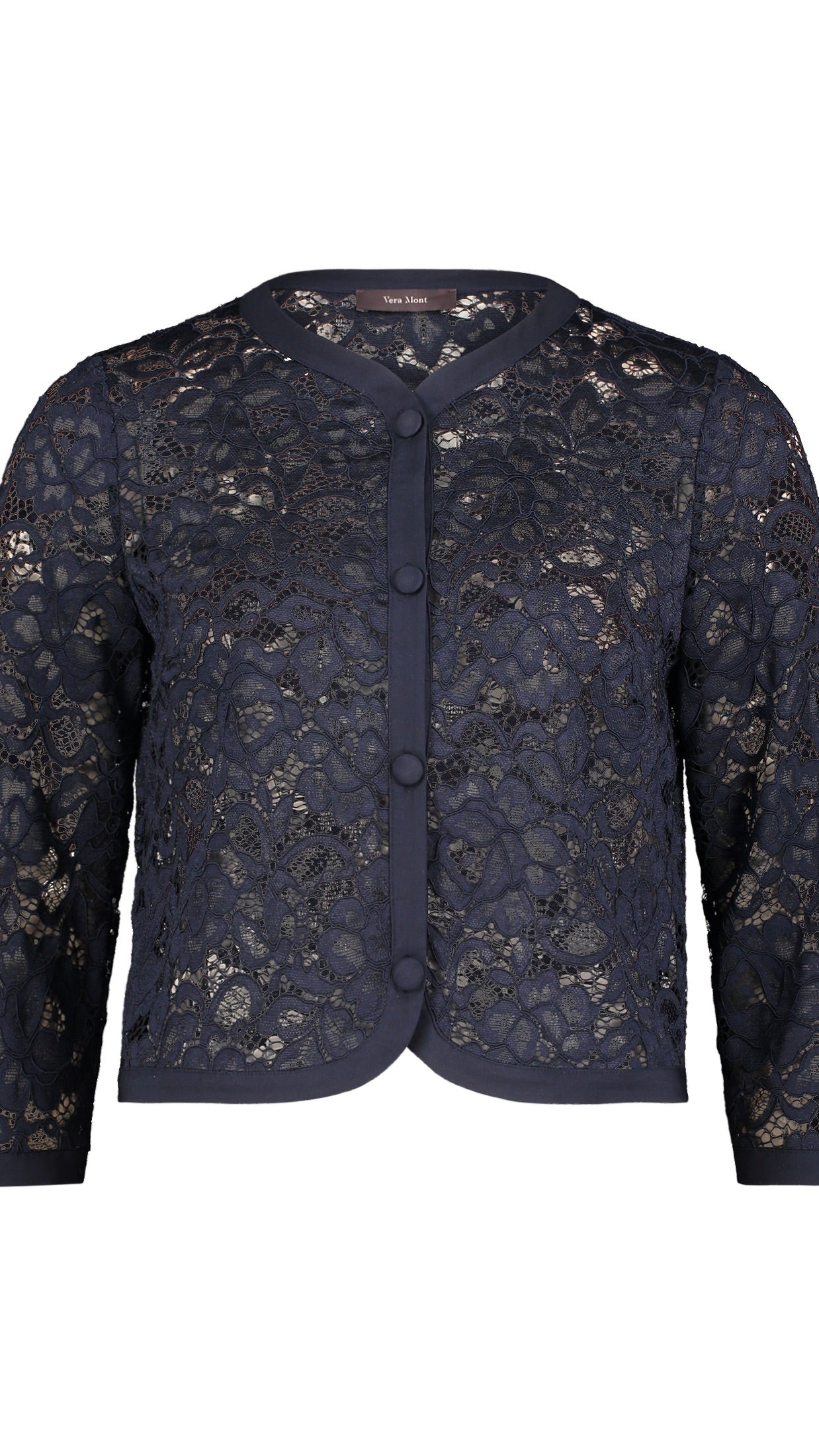 BOLERO DE CEREMONIE EN DENTELLE VERA MONT 5174/4477#COLOR_8541/NIGHT SKY