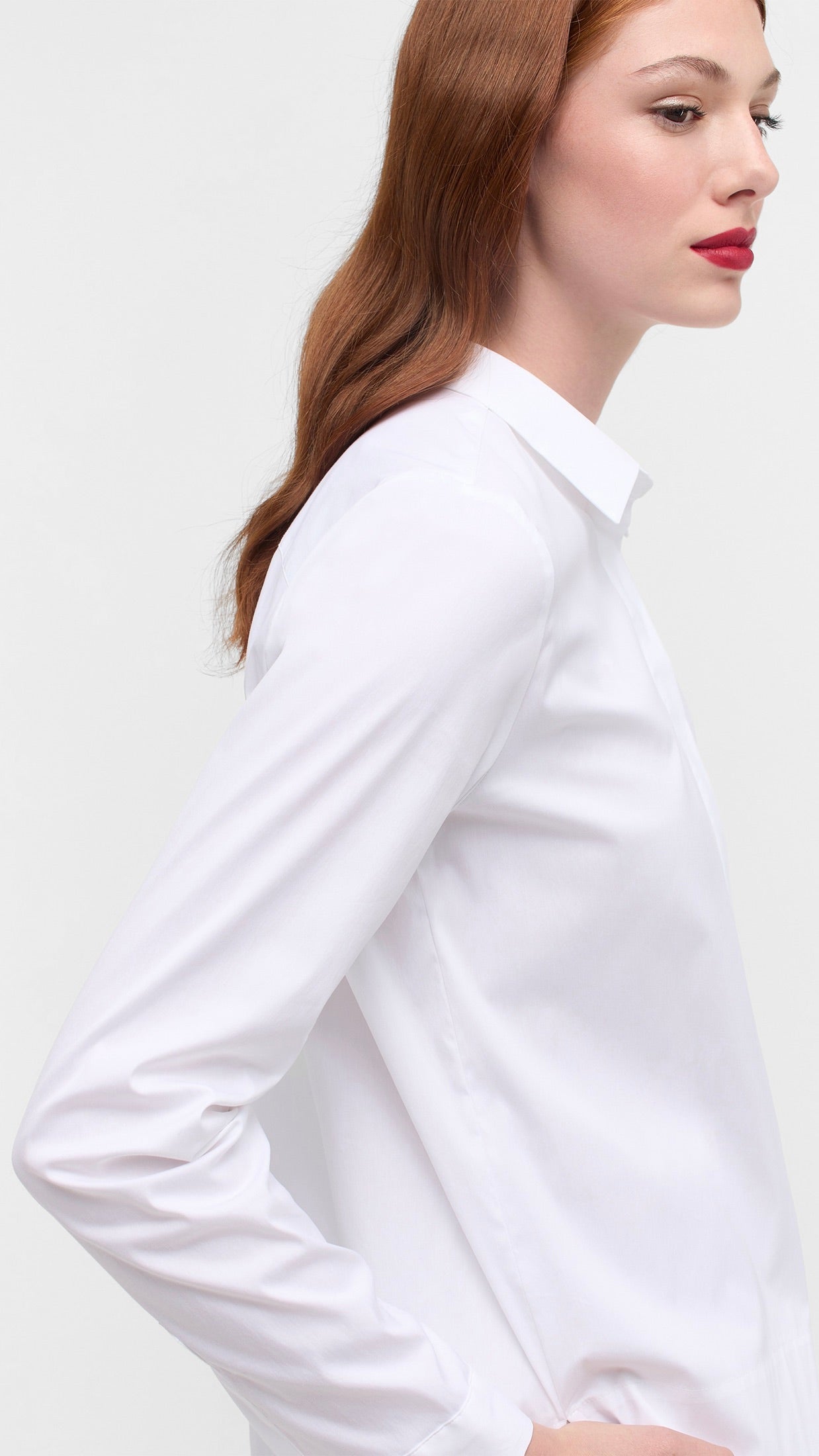 CHEMISE COURTE EN COTON BLANC ETERNA 5212 DS19