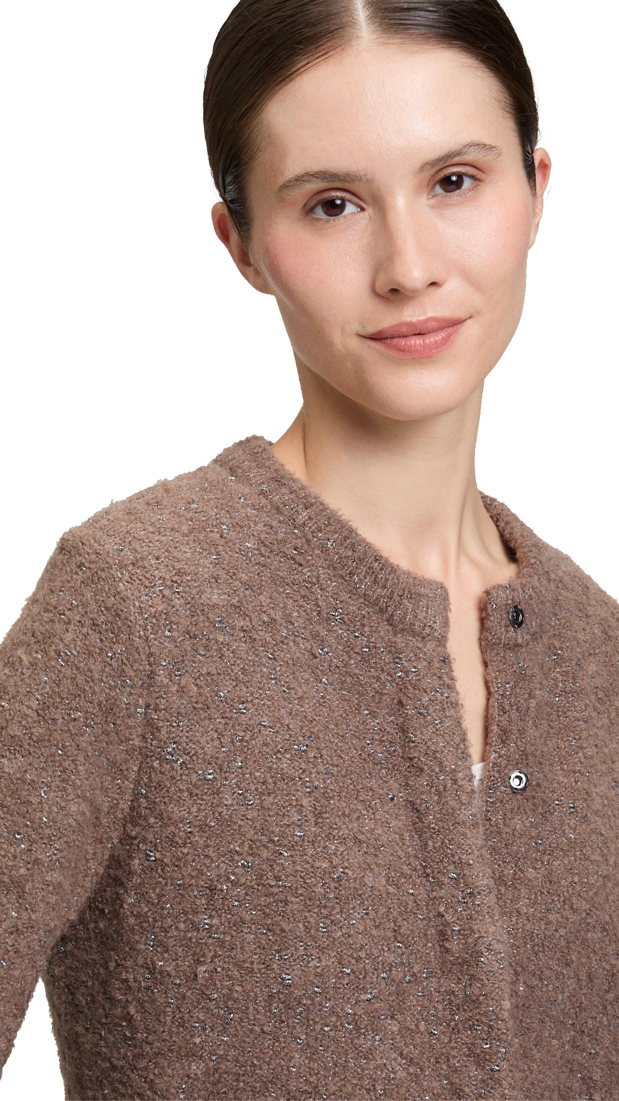 CARDIGAN A PAILLETTES TAUPE BETTY BARCLAY 5331/1608