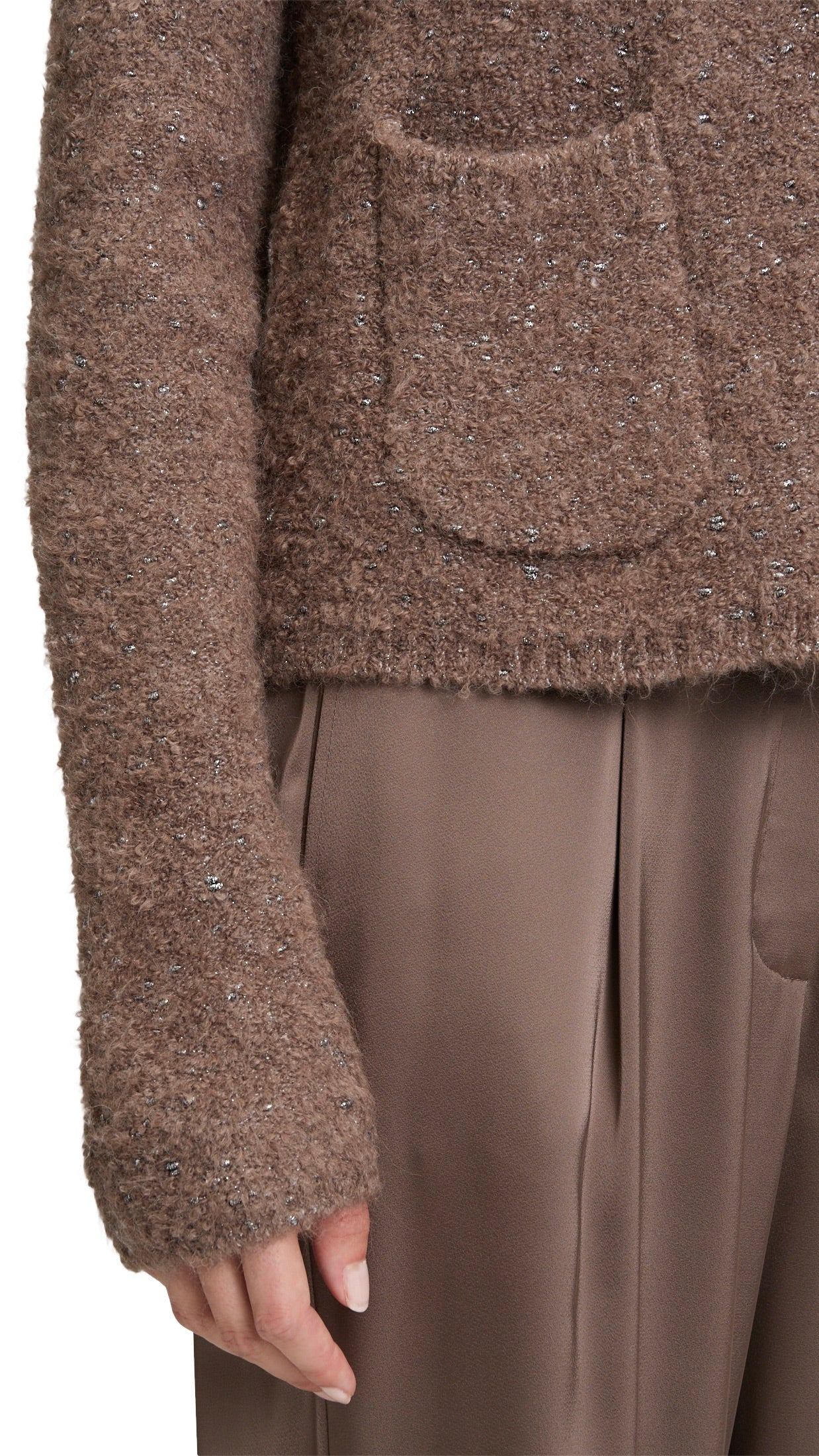 CARDIGAN A PAILLETTES TAUPE BETTY BARCLAY 5331/1608