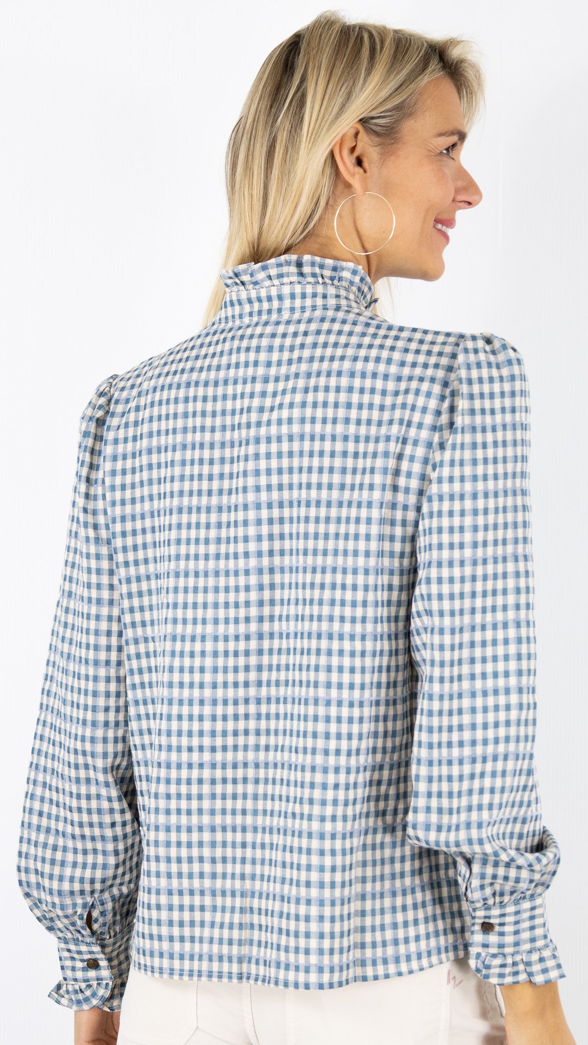 BLOUSE À CARREAUX 5392 LILI ET LALA#color_BLEU