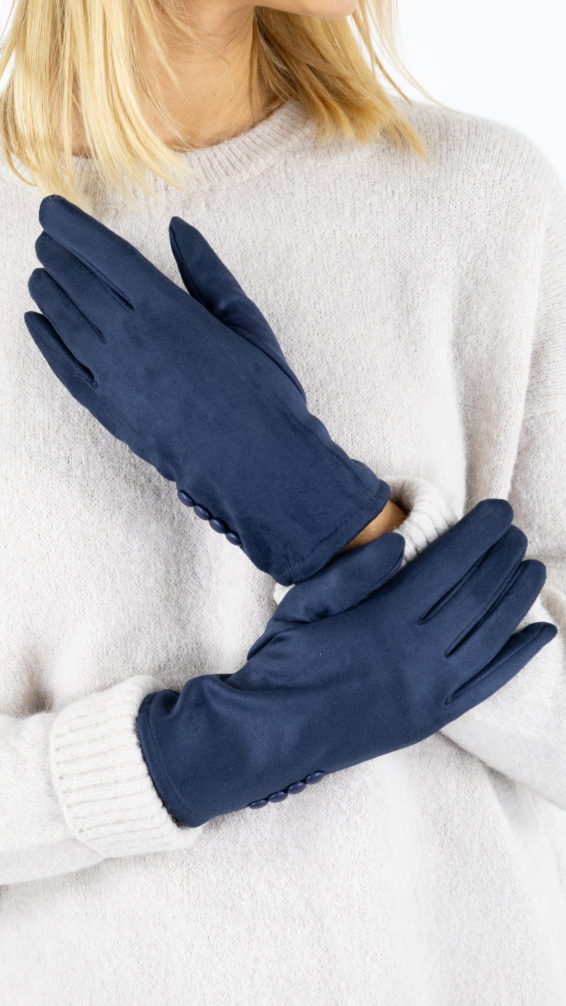 GANTS EN SUEDINE FEMME 55099 VOUS#color_0550/BLEU FONCE