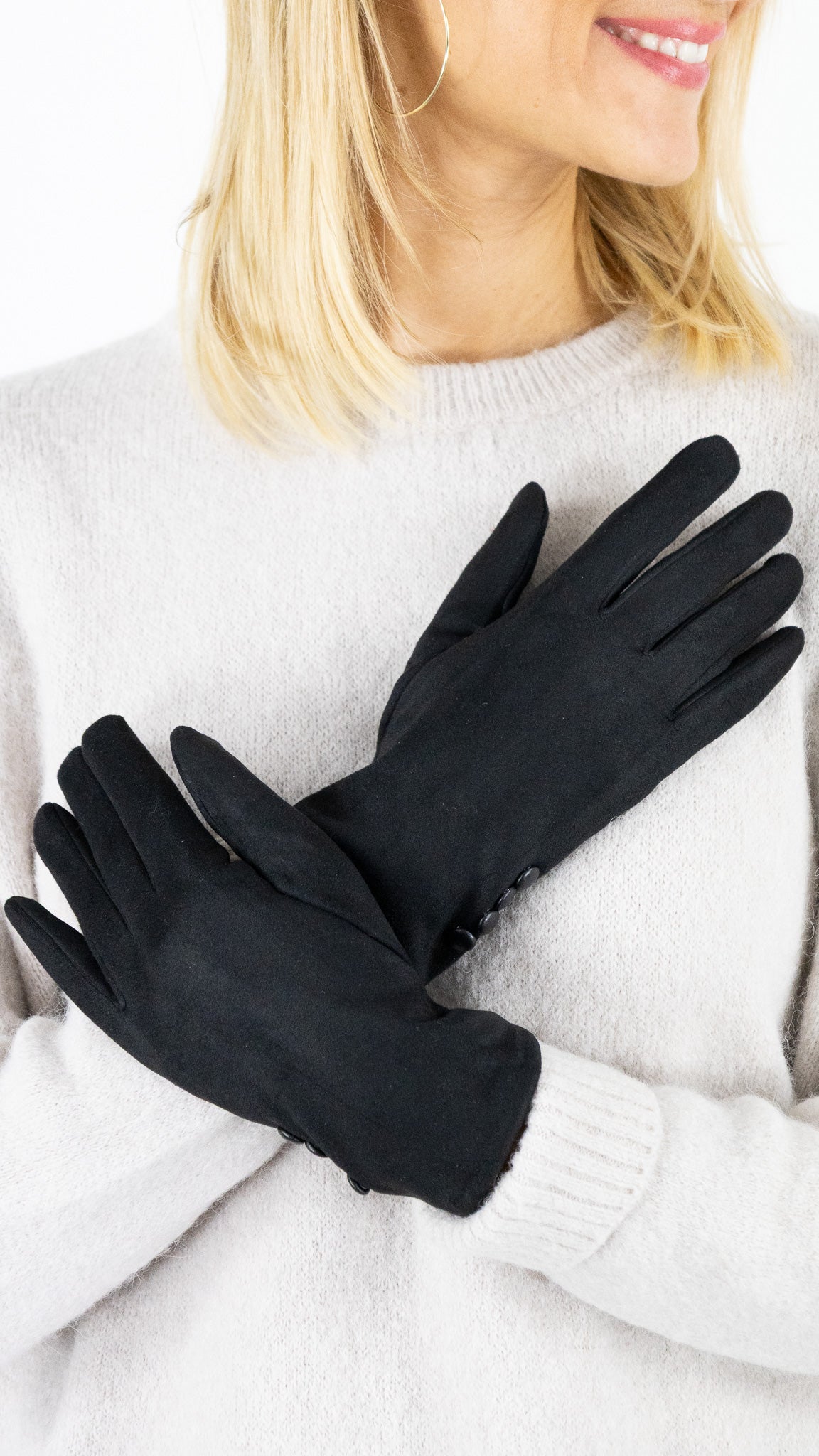 GANTS EN SUEDINE FEMME 55099 VOUS#color_0200/NOIR
