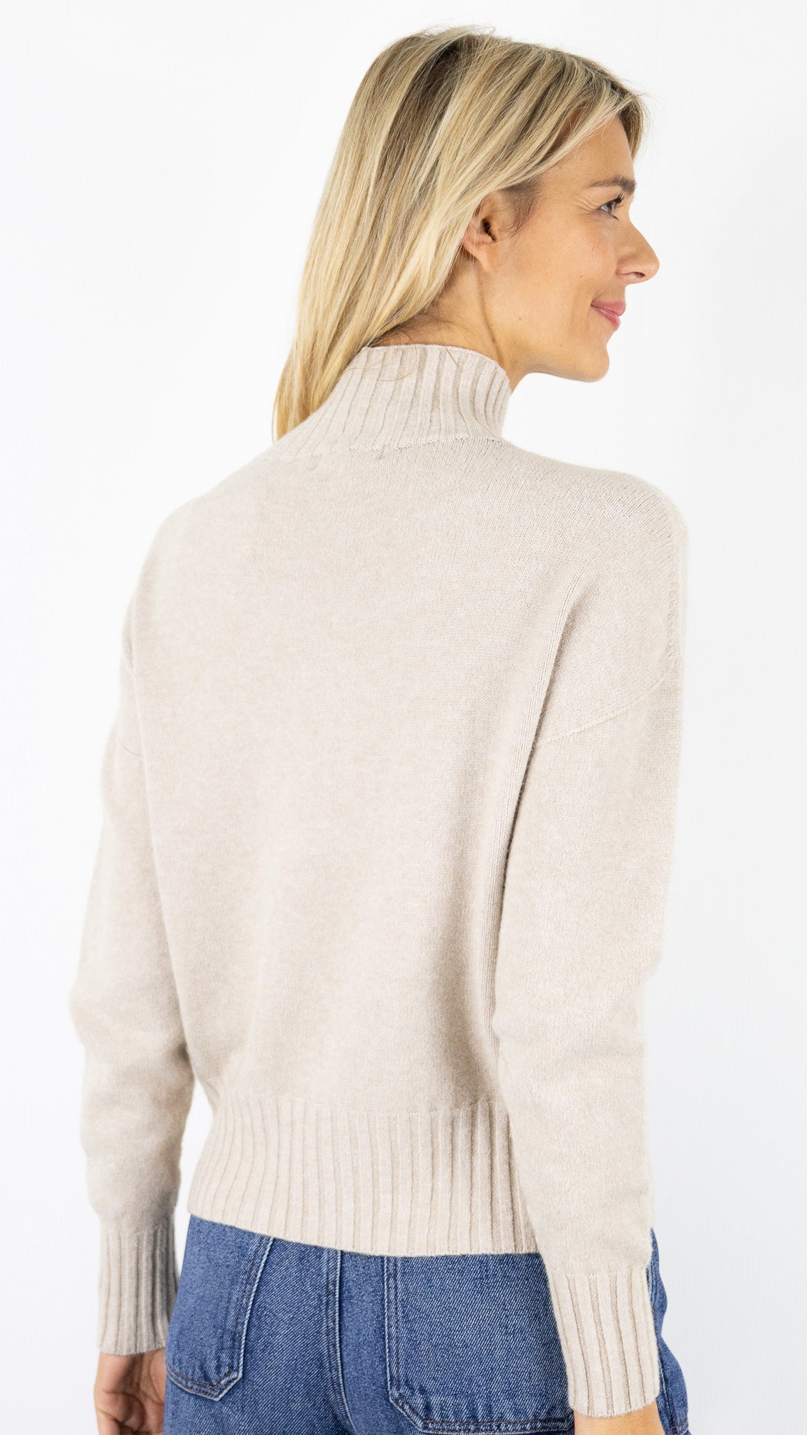 PULL COL MONTANT 570284 MAX ET ENJOY#color_BEIGE