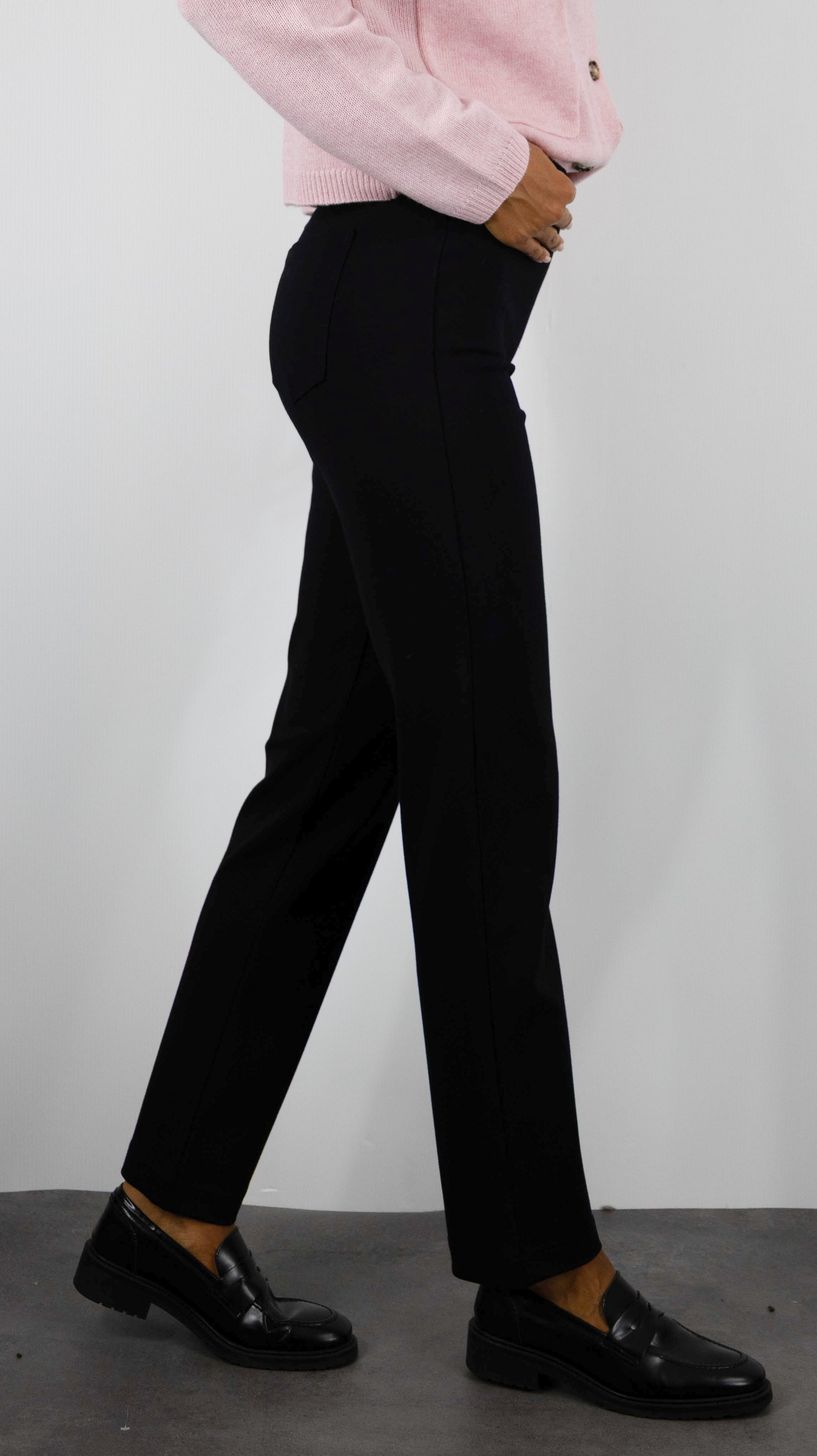 PANTALON EN JERSEY TAILLE ELASTIQUE POUR FEMME TONI 61-68 2800-0 ALICE#COLOR_89/SCHWARZ NOIR