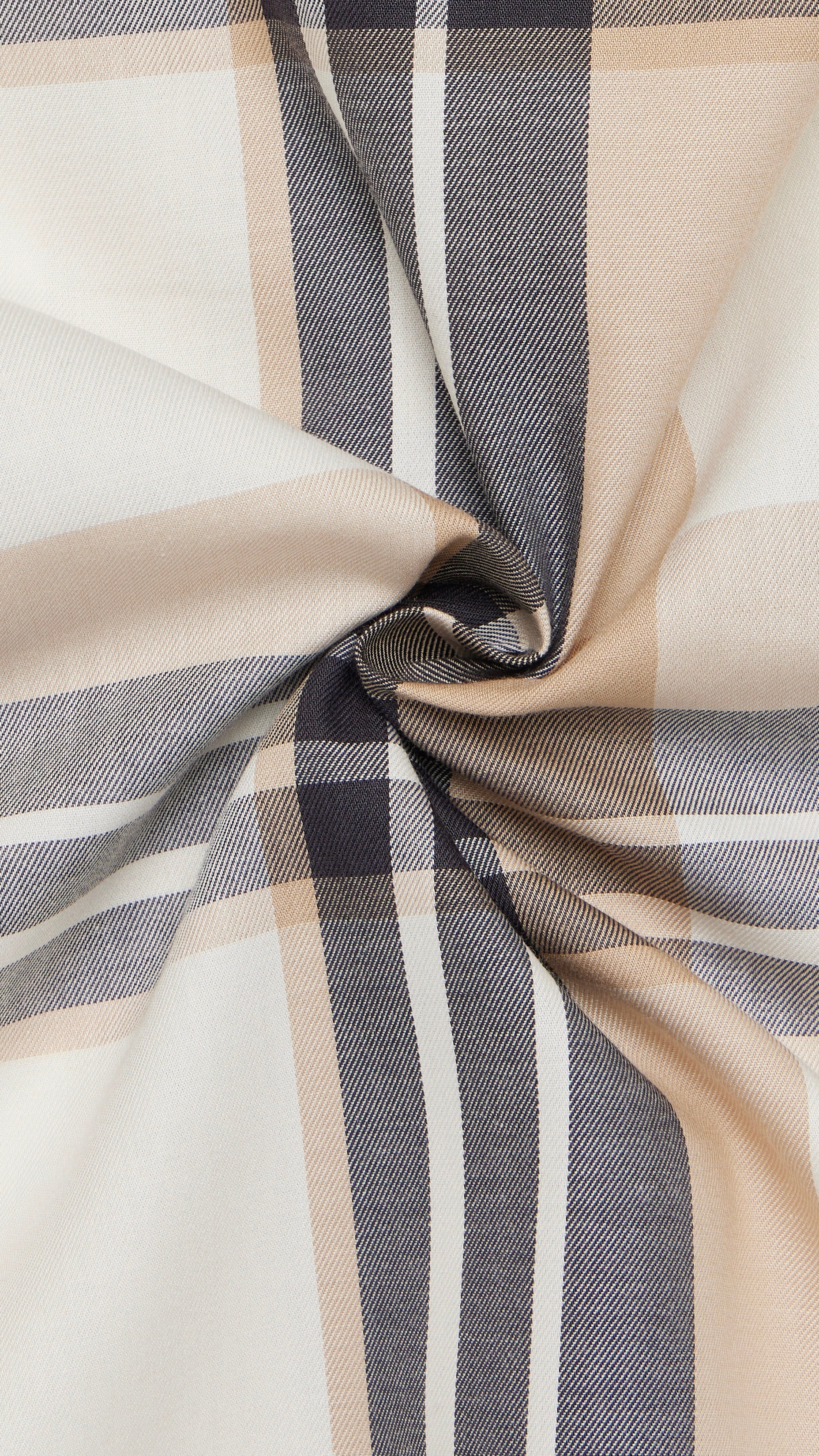 CHEMISE ECOSSAISE BEIGE GRIS FEMME ETERNA 6126 D266