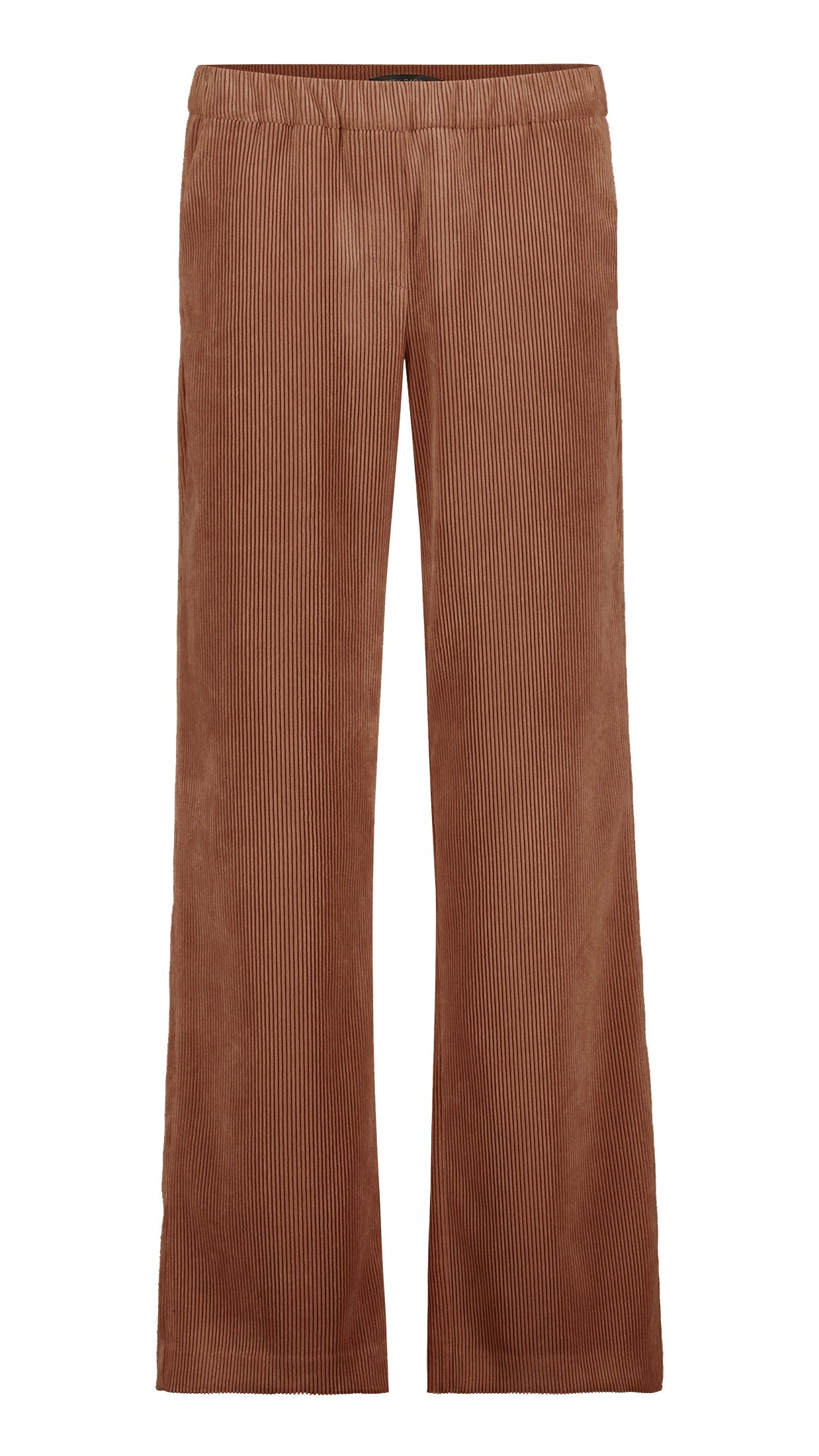 PANTALON LARGE EN VELOURS POUR FEMME BETTY BARCLAY 6374/2663#COLOR_7048/CARK COFFEE