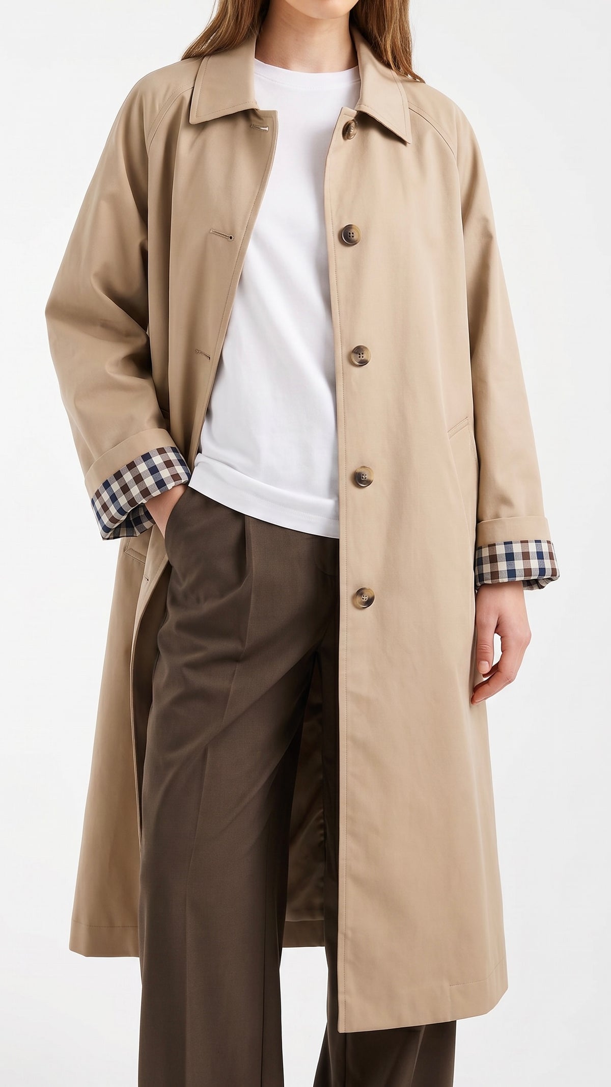 MANTEAU IMPER LONG BEIGE POUR FEMME MUSY MUSE 6501