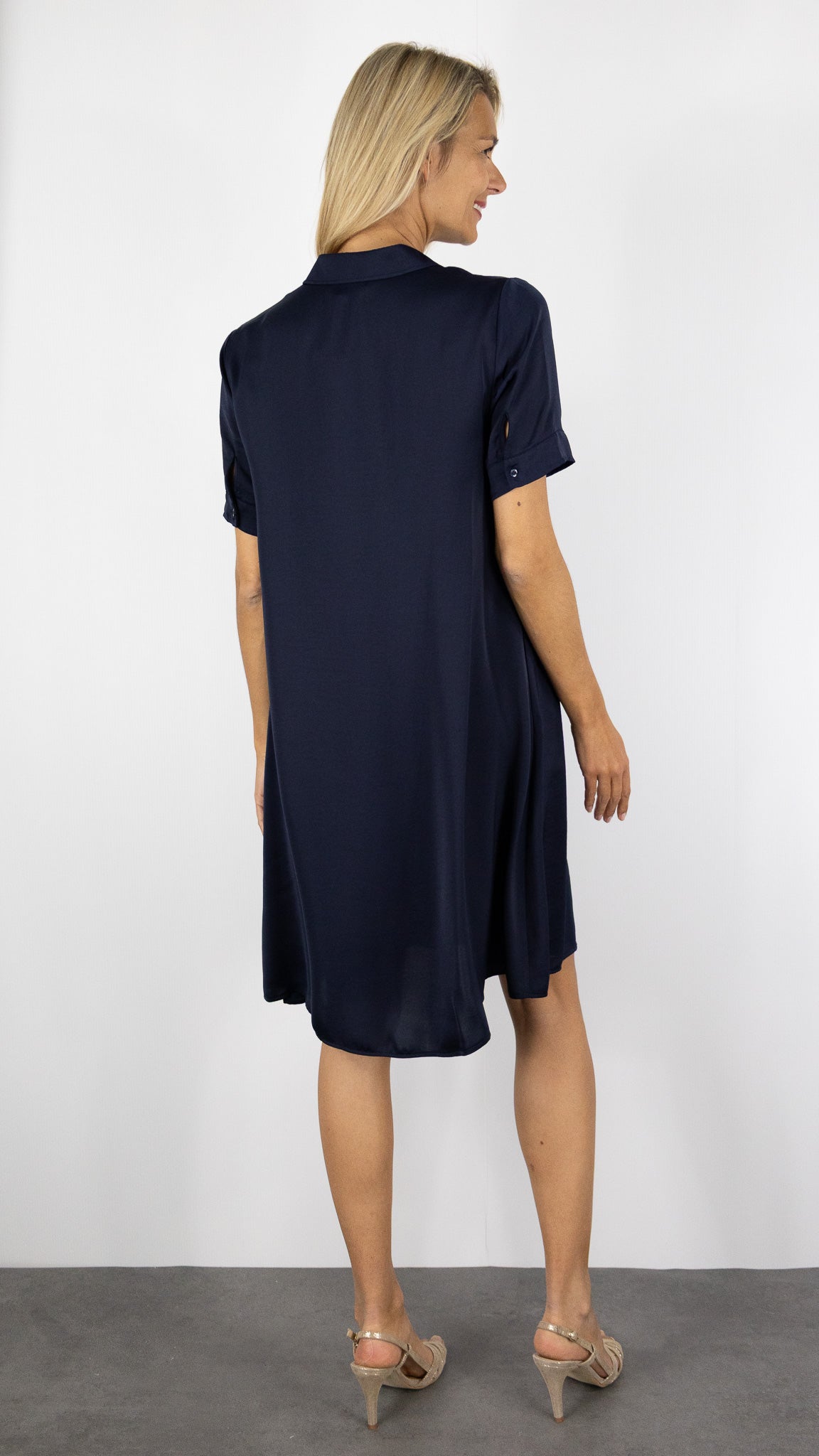 ROBE CHEMISE COURTE MARINE ROBE LEGERE 6665/4141