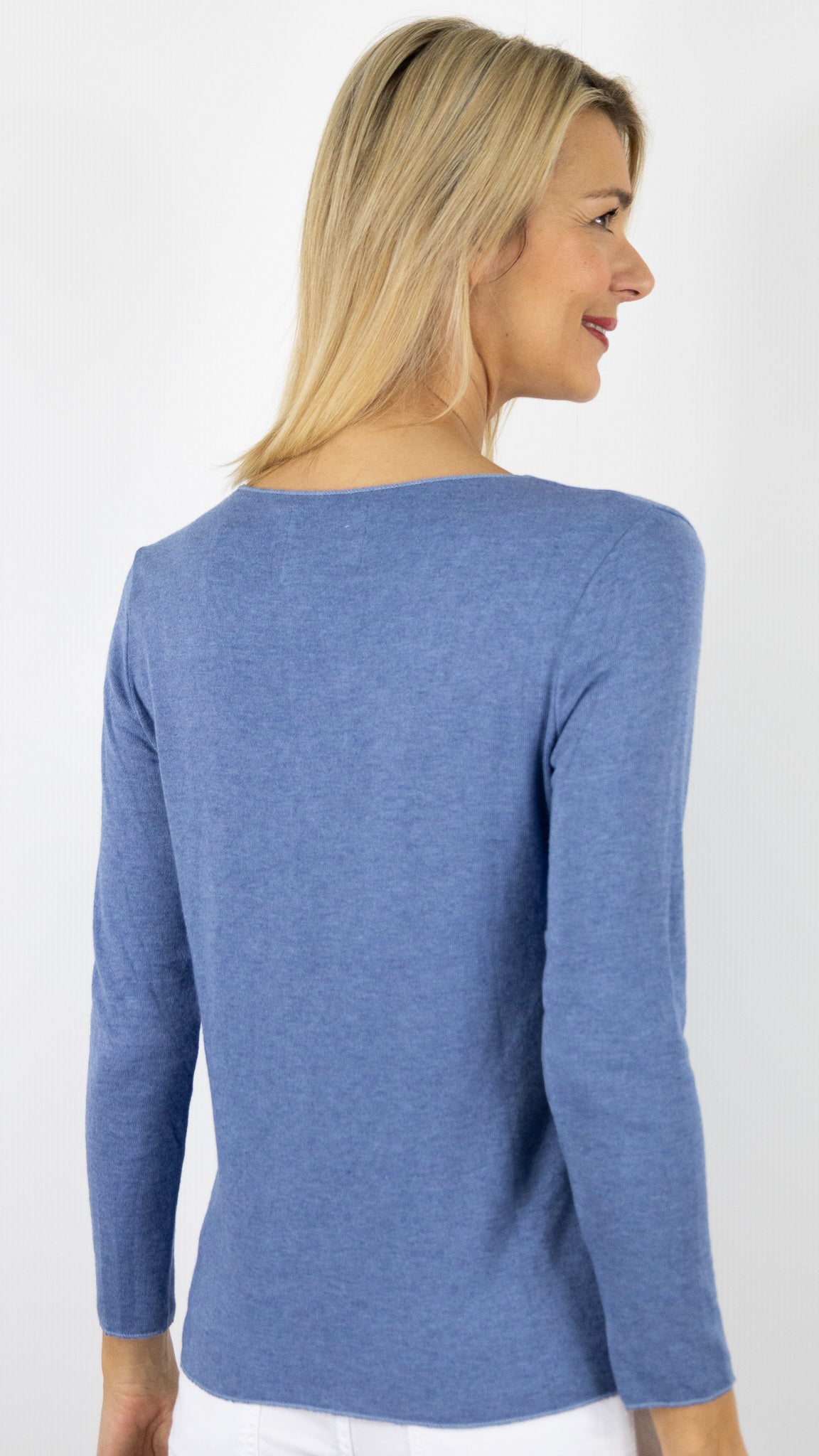 TEE-SHIRT COL V COUPE DROITE STUDIO PARISIEN 6789/1 JEANS