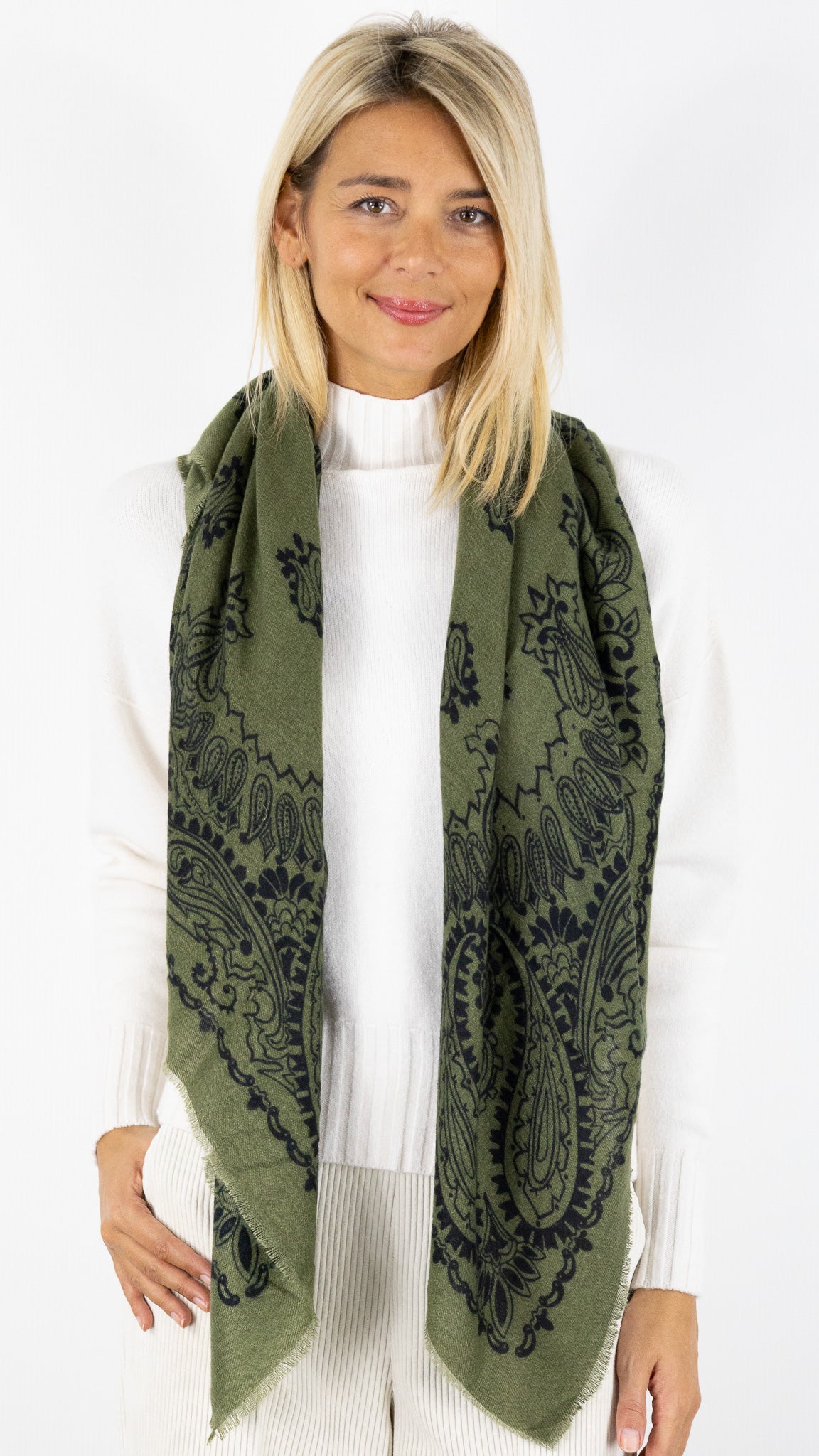 ECHARPE IMPRIME FEMME 70709 VOUS#color_KAKI