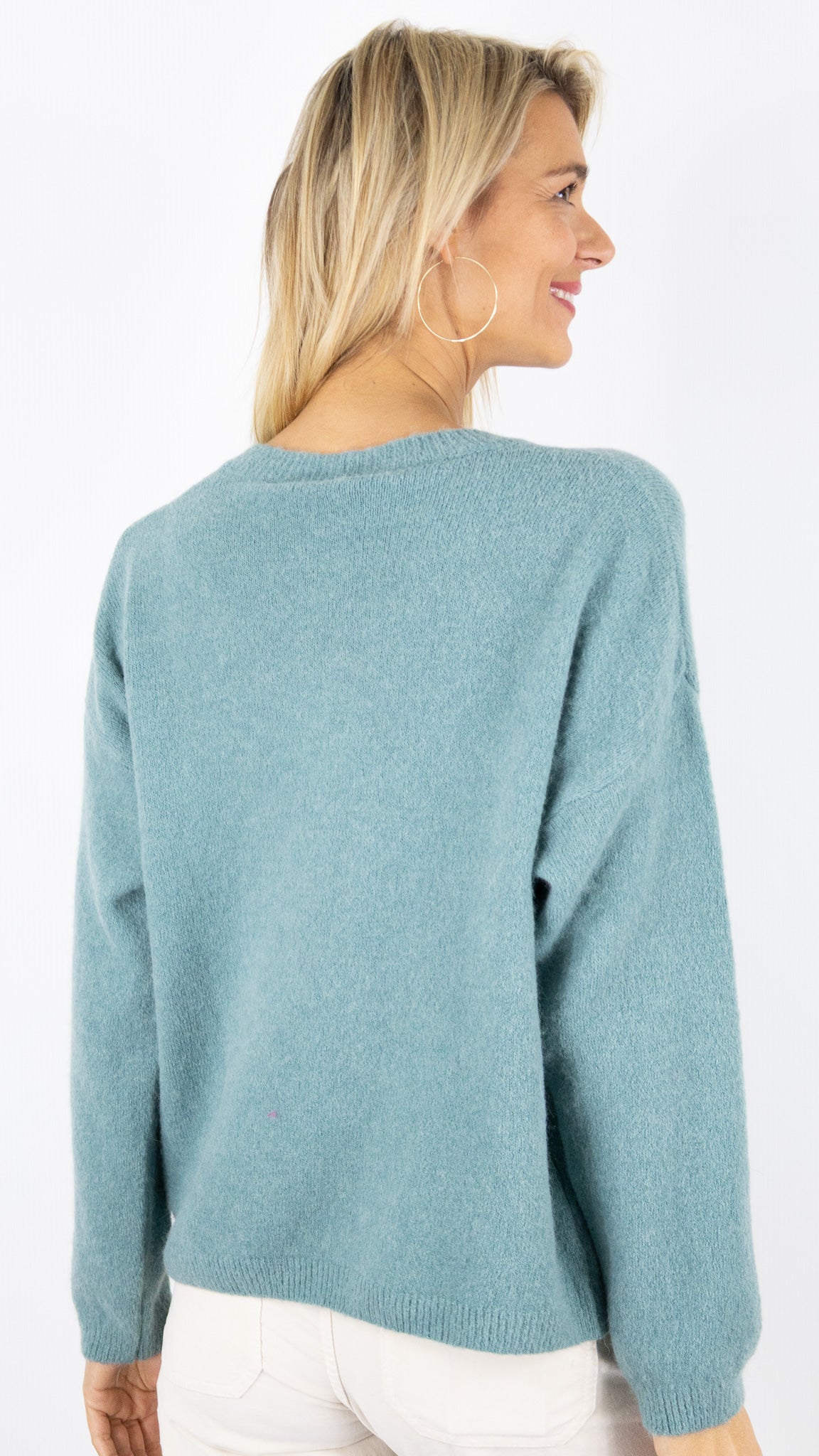 PULL COL V FEMME 7236V MAELYS#color_VERT CELADON
