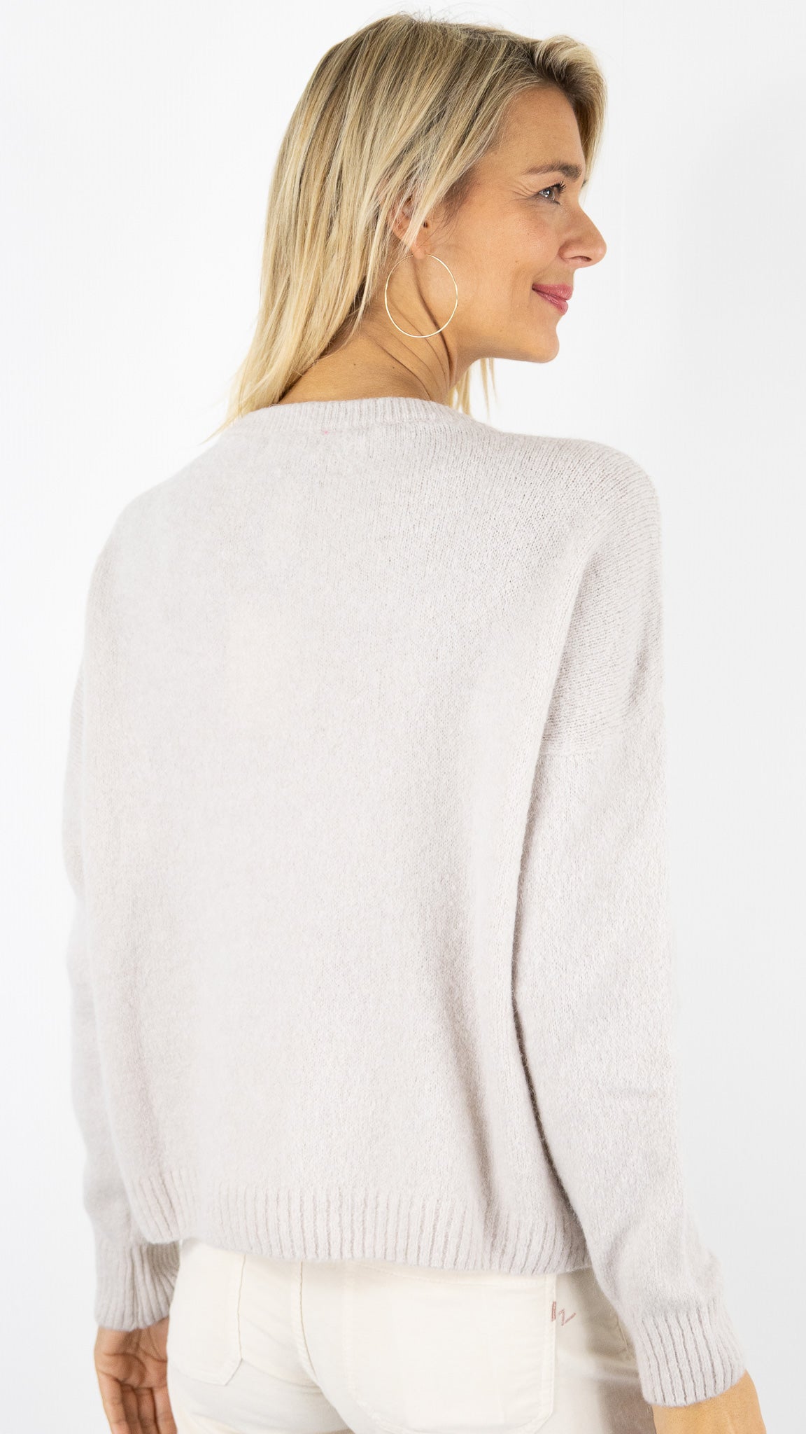 PULL RAS DU COU FEMME 7711 NAIS#color_BEIGE