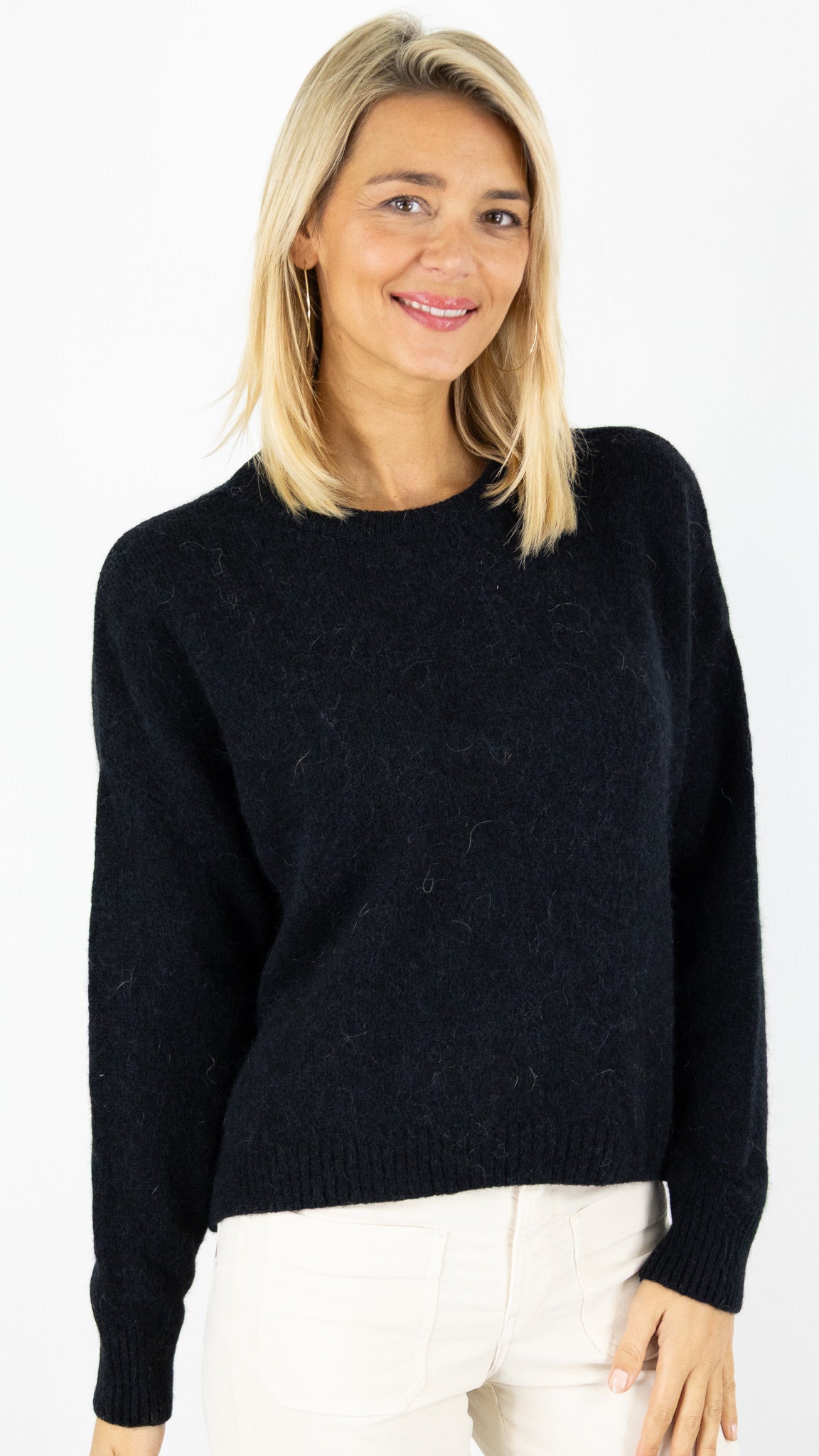 PULL RAS DU COU FEMME 7711 NAIS#color_NOIR