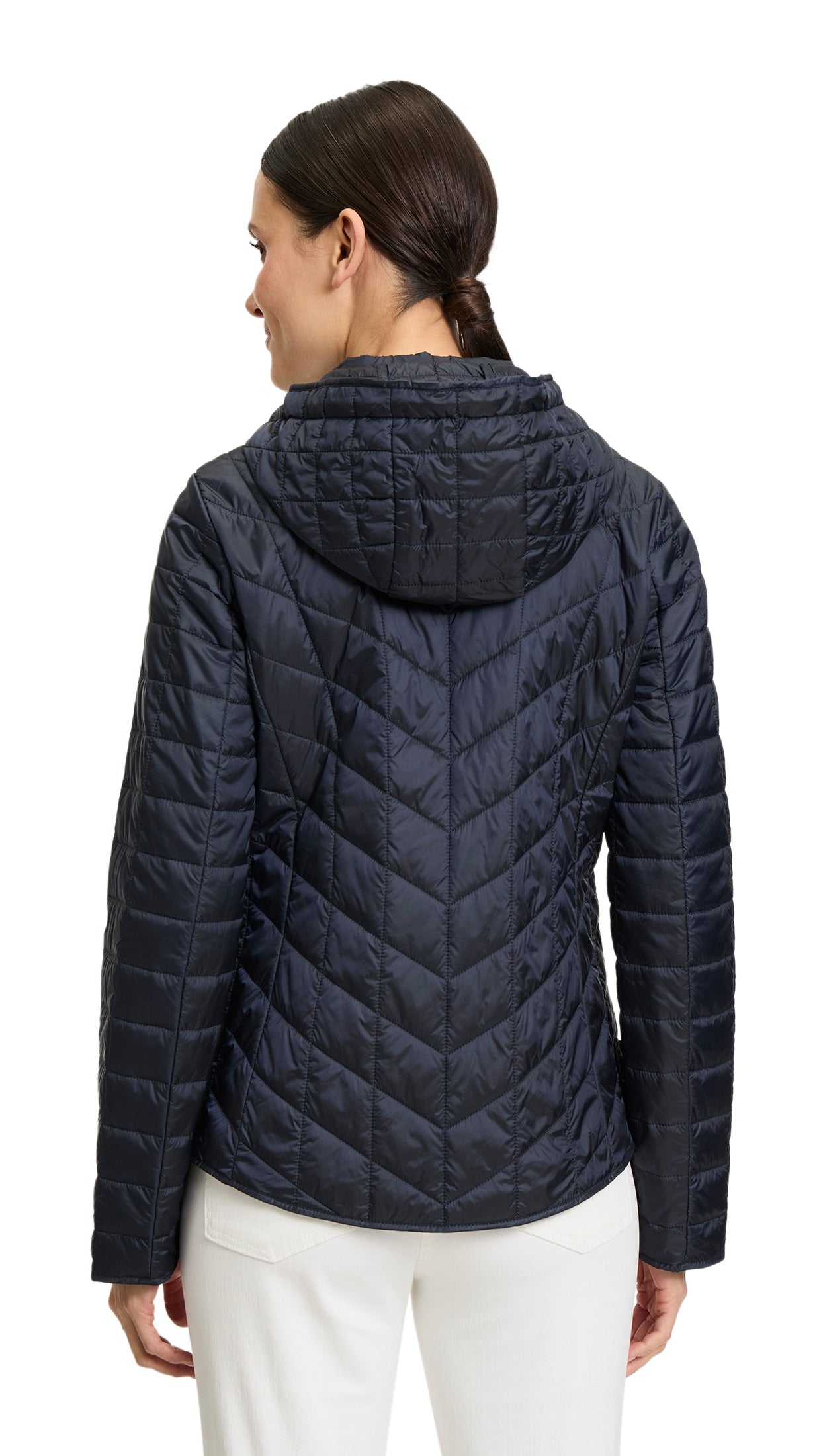 DOUDOUNE FINE A CAPUCHE MATELASSÉE MARINE BETTY BARCLAY 7800/1535 #COLOR_8538/MARINE