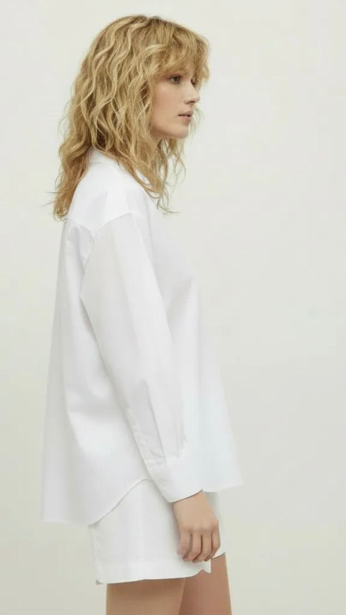 CHEMISE AMPLE EN COTON POUR FEMME SWEEWE 79602#COLOR_CREAM