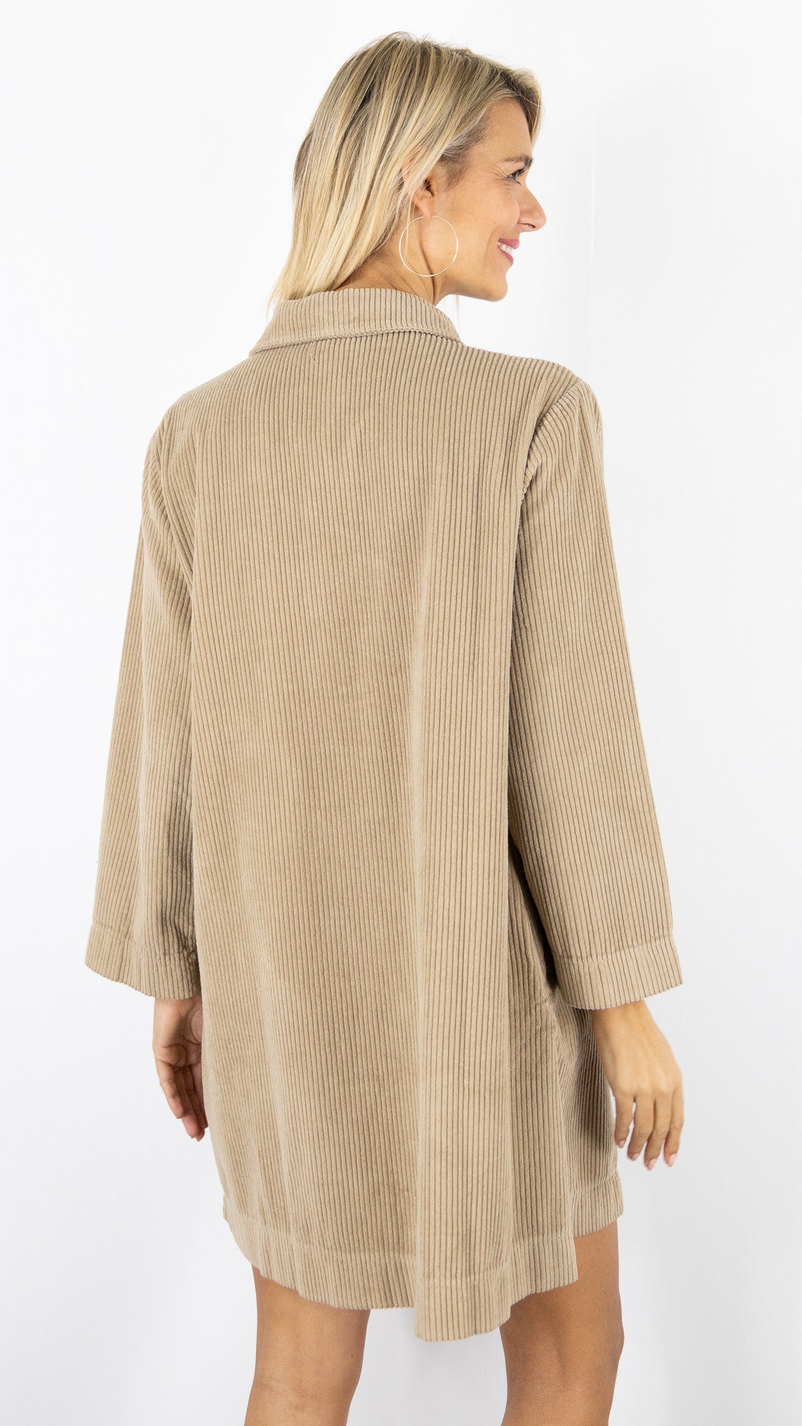 ROBE EN VELOURS FEMME 80692 LUKAP#color_CAMEL