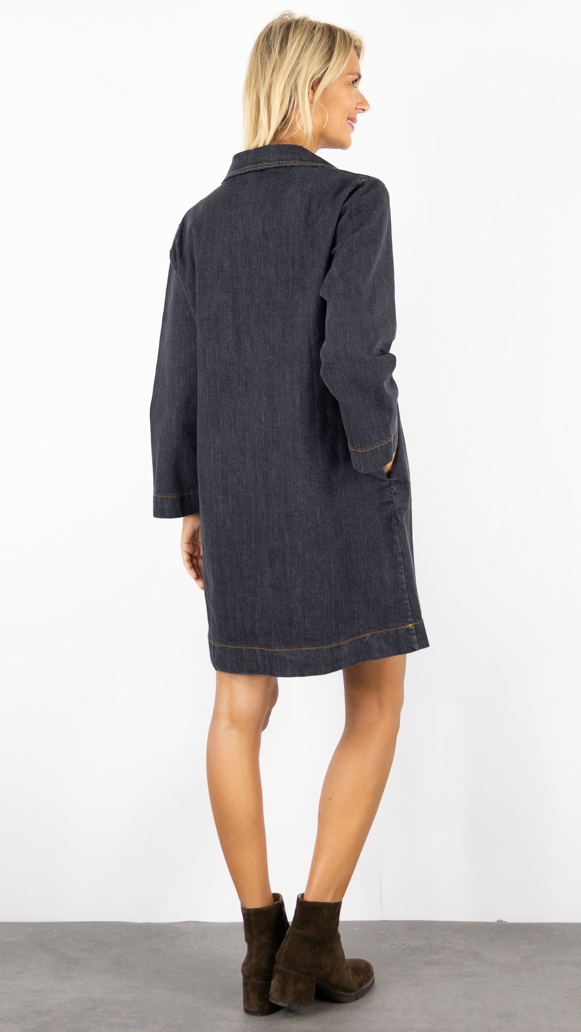 ROBE CHEMISE EN JEANS LUK AP 80692