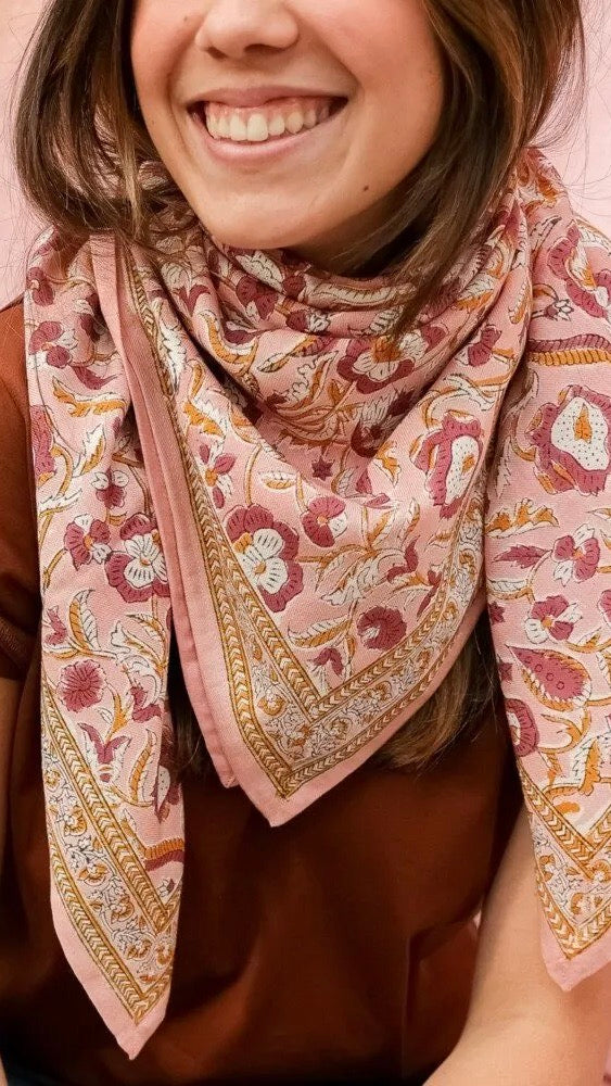 ETOLE IMPRIMEE EN COTON BËLLEMME JAYA ROSE BLUSH