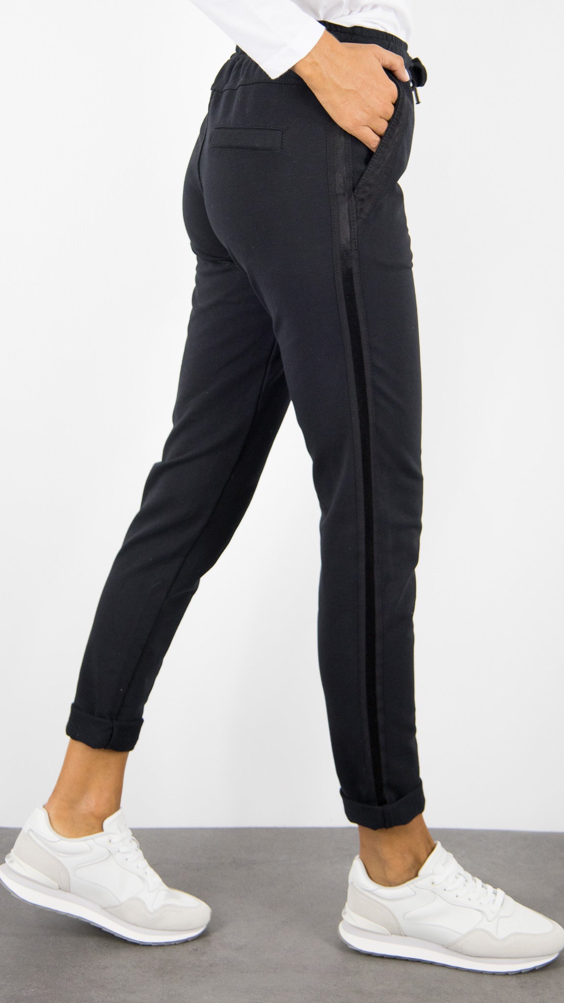 JOGGING EN COTON FEMME STUDIO PARISIEN 822739#COLOR_NOIR