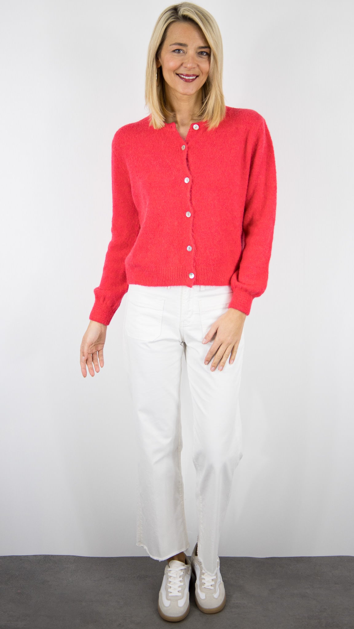 GILET EN ALPAGA ROUGE YCOO 8436