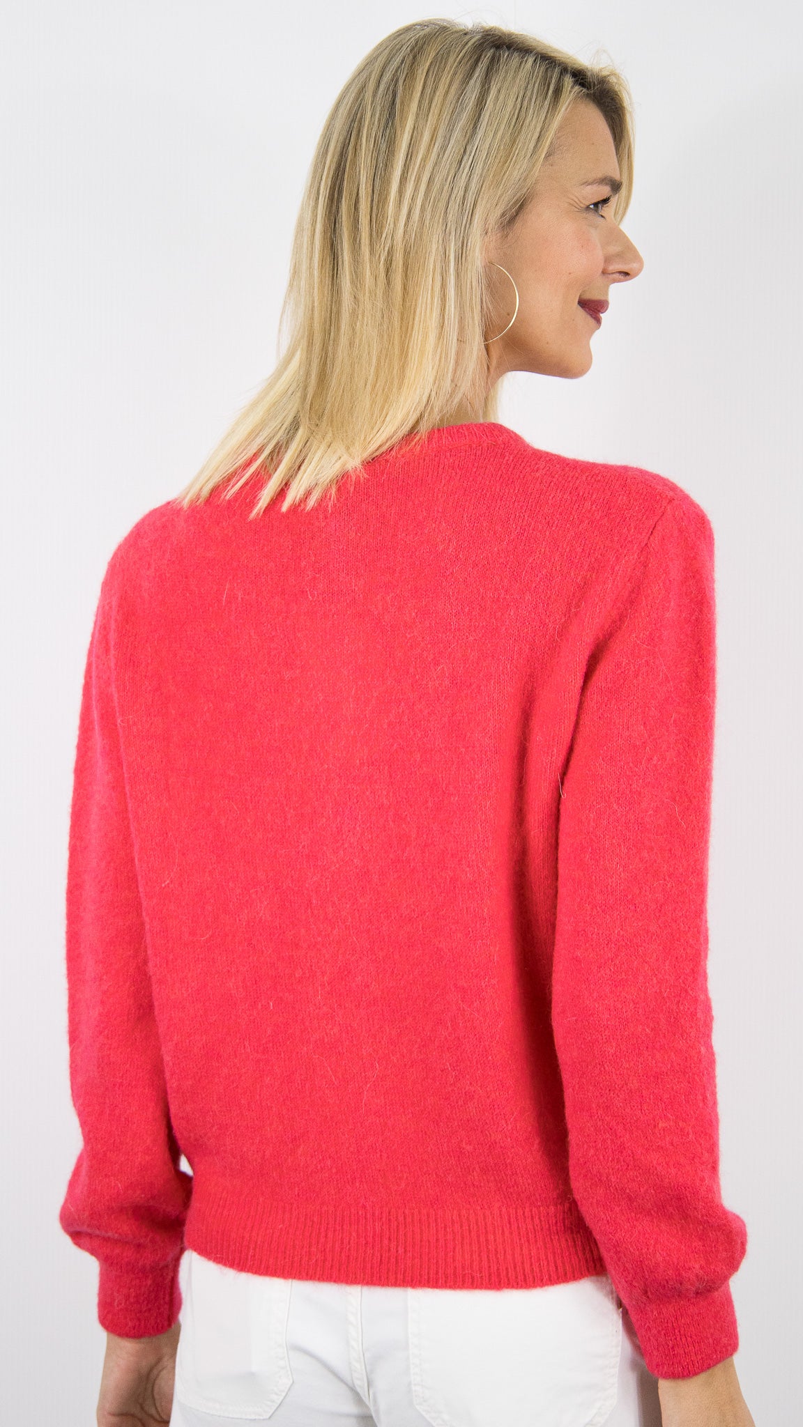 GILET EN ALPAGA ROUGE YCOO 8436