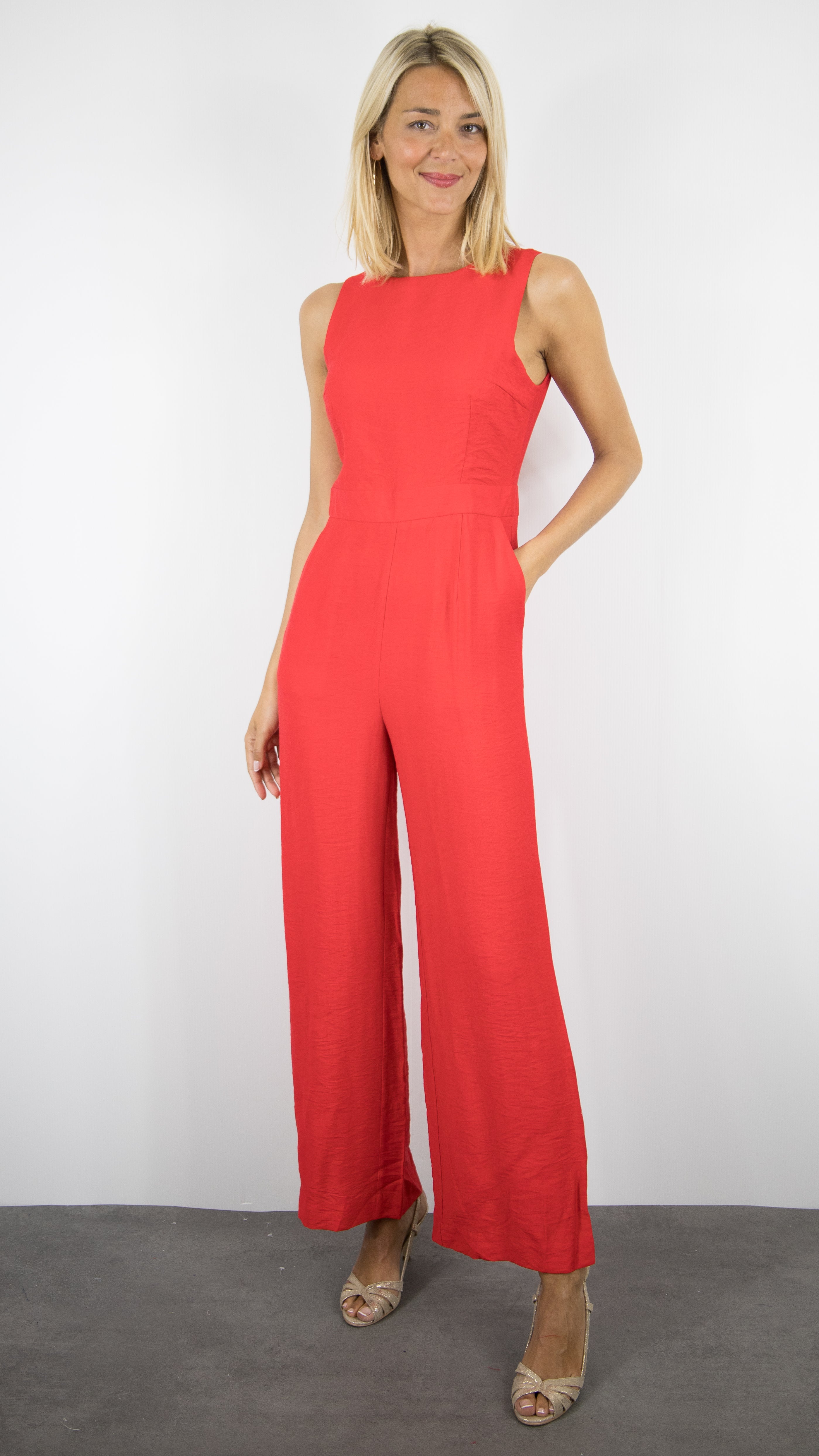 COMBINAISON FLUIDE DOS NU SANS MANCHES CORAIL YCOO 9132