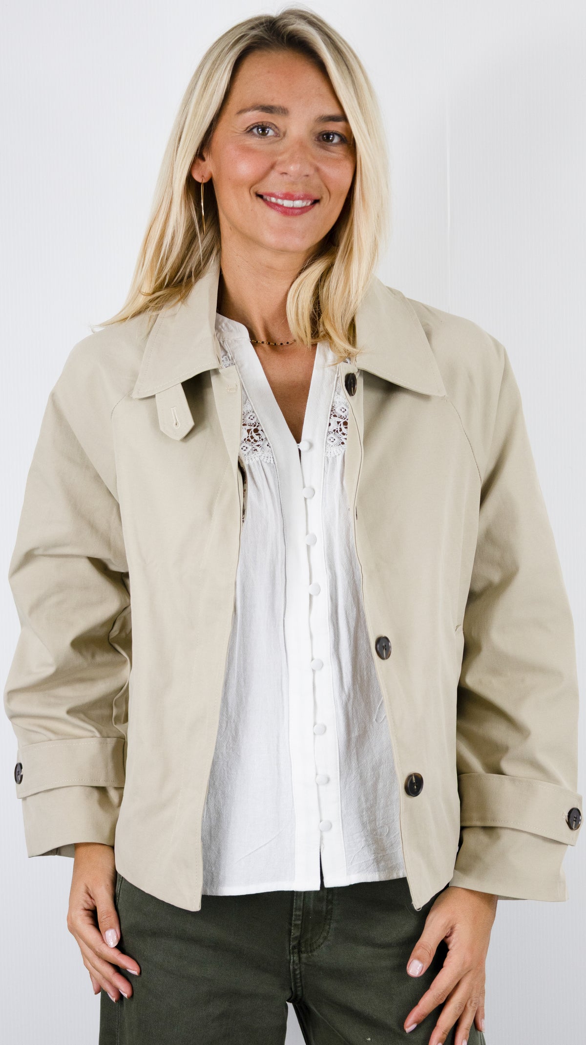 IMPER COURT EN COTON SEASON 16G272 BEIGE