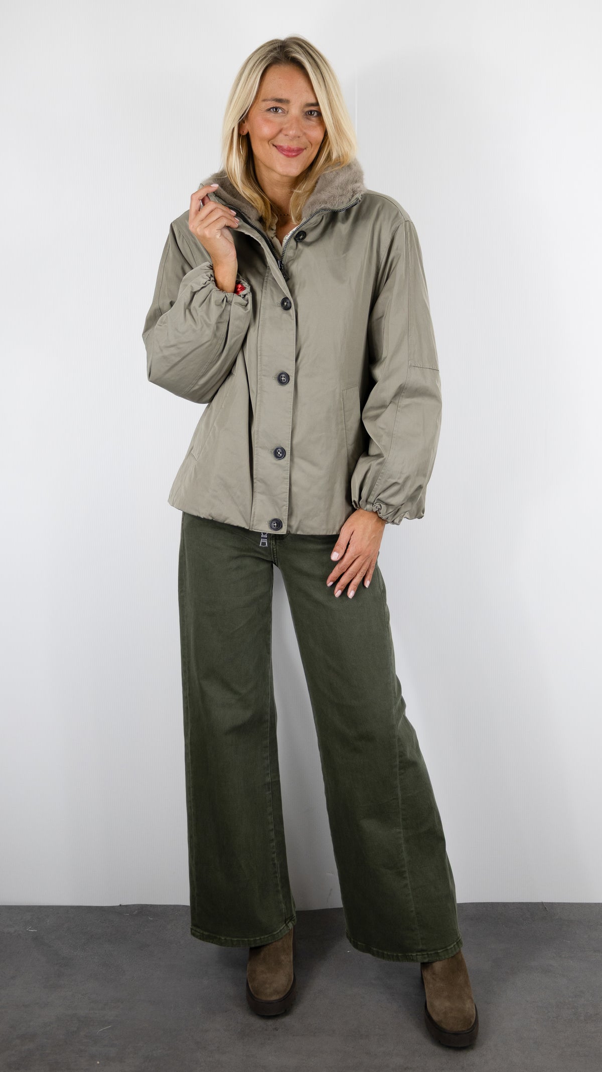 PARKA EVASEE A CAPUCHE POUR FEMME BLONDE N°8 DANTE#COLOR_7600/SALBEI BEIGE