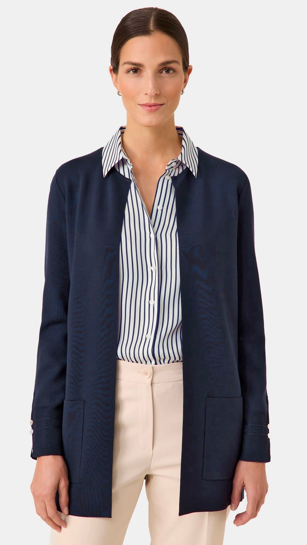 GILET BORD A BORD CIEL GERRY WEBER 935056/44720#COLOR_80393/MARINE