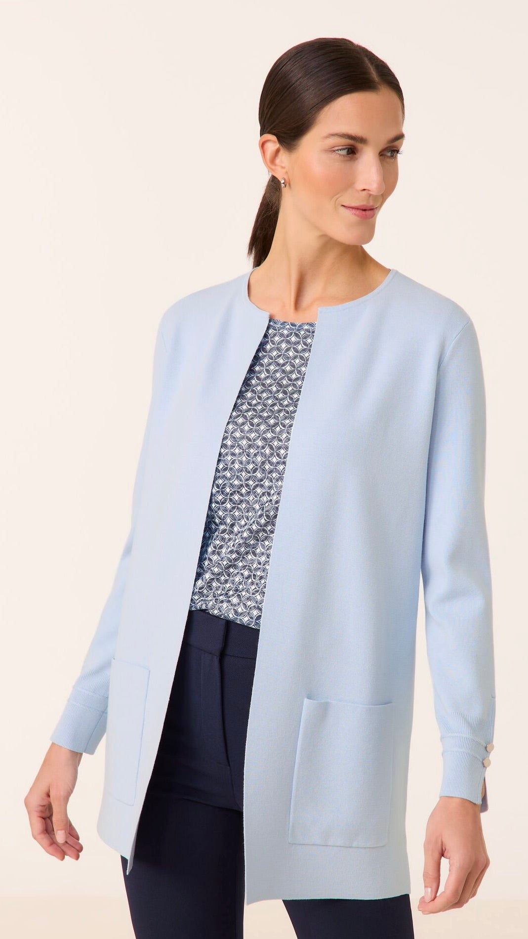 GILET BORD A BORD CIEL GERRY WEBER 935056/44720#COLOR_80935/CIEL