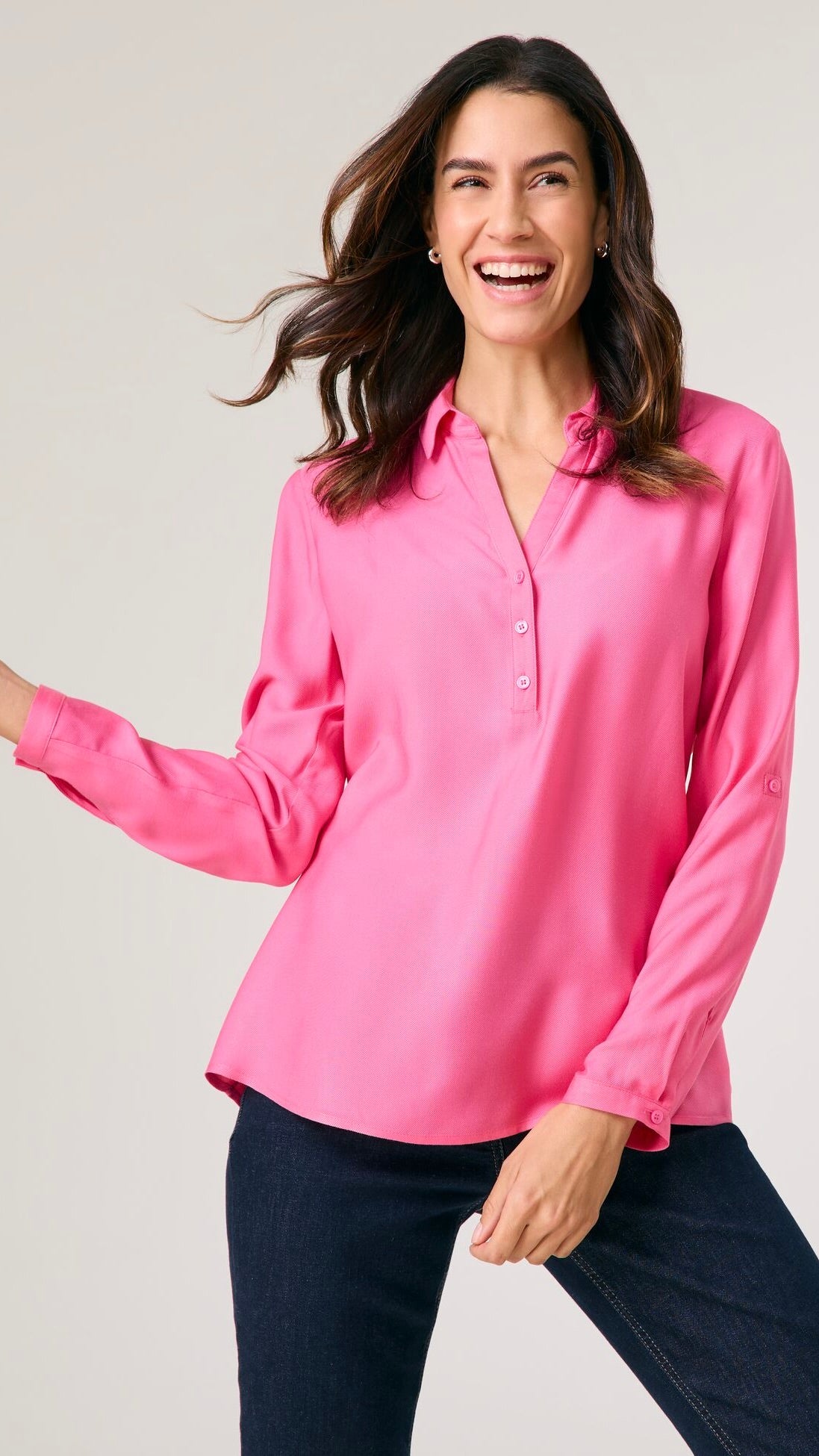 BLOUSE FLUIDE SATINEE ROSE BONBON GERRY WEBER 965067/31436