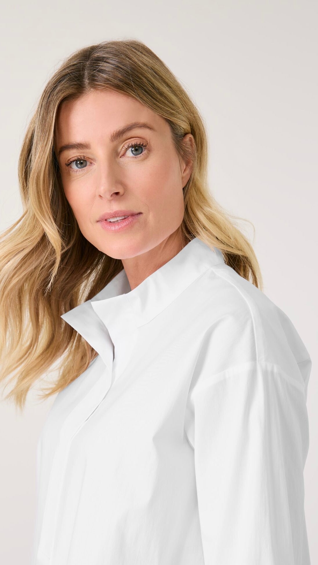 BLOUSE AMPLE EN COTON GERRY WEBER 965069/31447#COLOR_99600/BLANC
