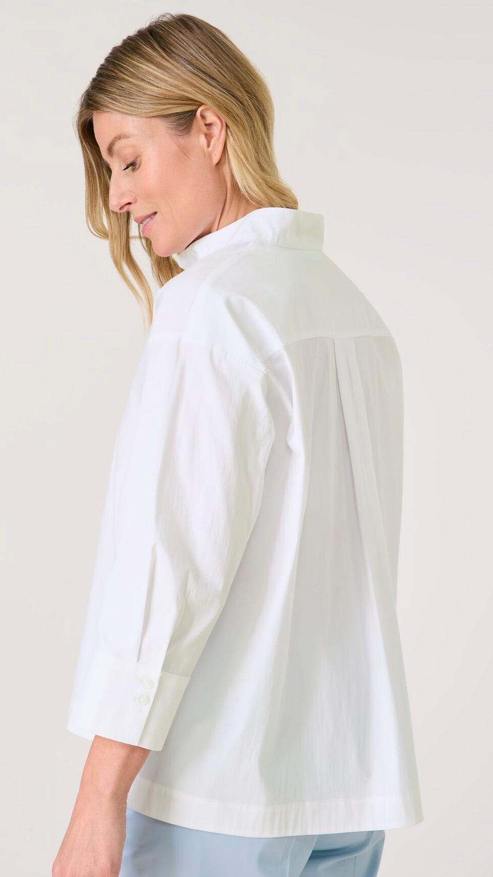 BLOUSE AMPLE EN COTON GERRY WEBER 965069/31447#COLOR_99600/BLANC