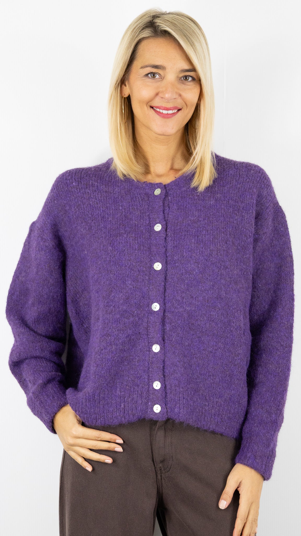 CARDIGAN CHINÉ 997 LILI ET LALA#color_AUBERGINE