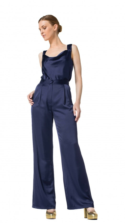PANTALON FLUIDE AMPLE CAROLINE BISS 4586 MARINE