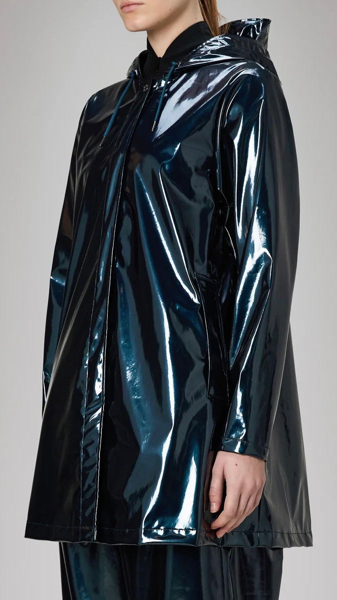 PARKA EVASEE A CAPUCHE RAINS A LINE W JACKET 18050#COLOR_130 SPILL/NAVY