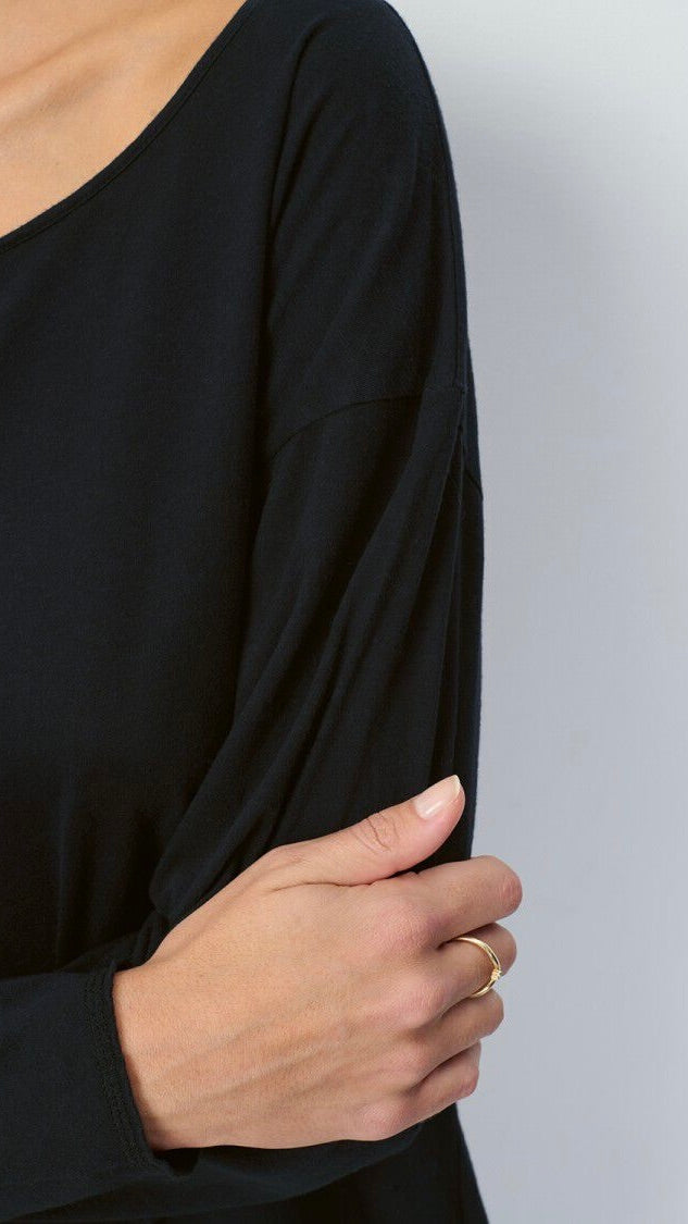 TEE-SHIRT AMPLE EN COTON AMERICAN VINTAGE AKSUN#COLOR_NOIR