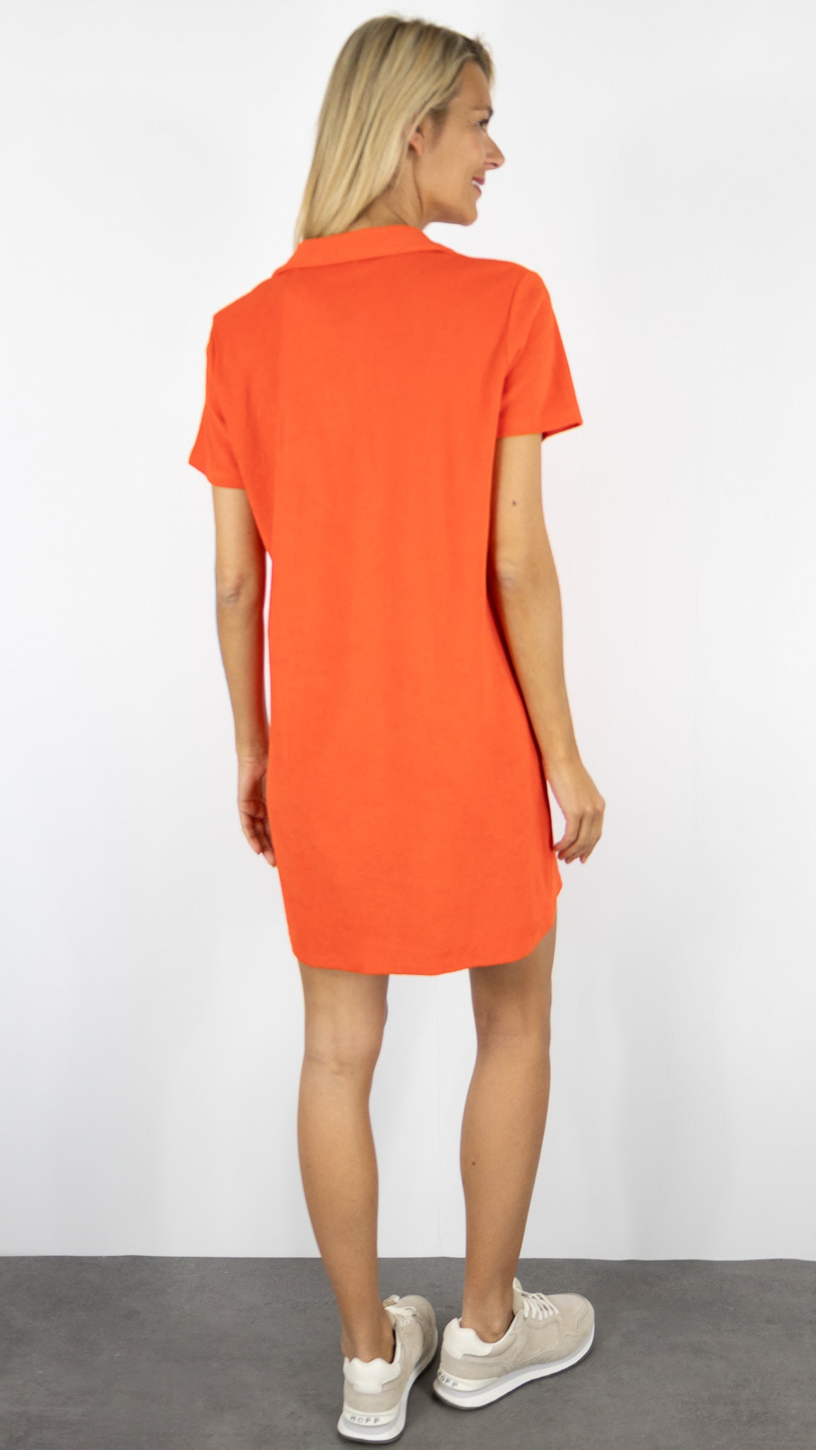ROBE POLO EN EPONGE ANONYM ALBANE#COLOR_BOHO/ORANGE
