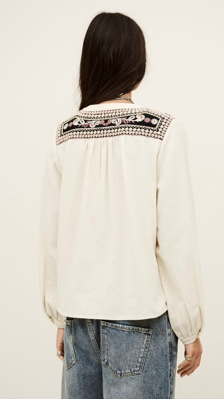 BLOUSE BRODEE ECRUE BASH ALEC
